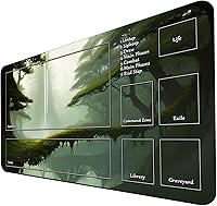Vista 37 de Fantasy AI TCG - Tapete de juego de 24 x 14 pulgadas para MTG DTCG CCG RPG, tarjeta de intercambio entintada, alfombrillas de juego de superficie