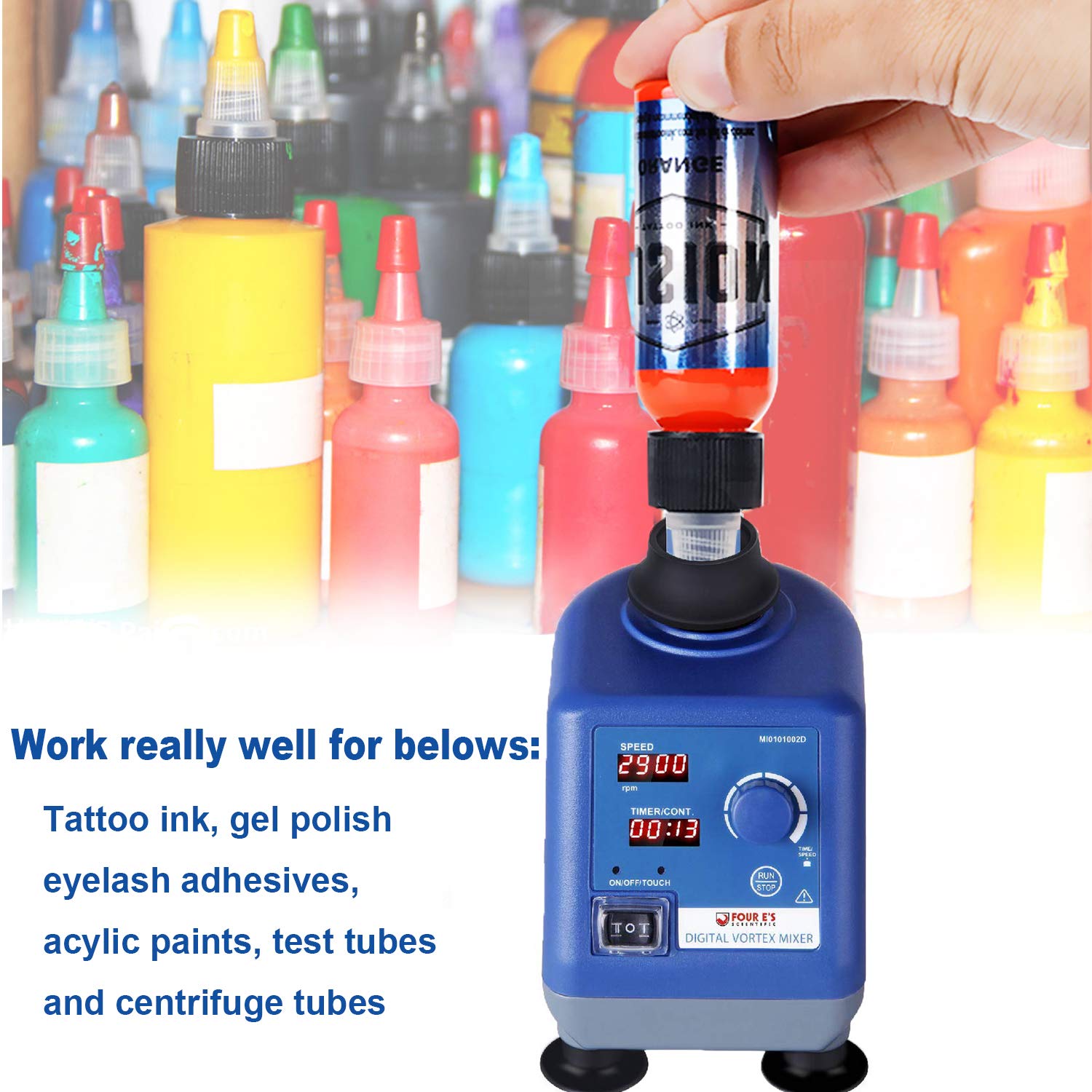 Buy Four E's Scientific LED Digital Vortex Mixer Speed 03000rpm, Orbital Diameter 6mm, 50/60Hz