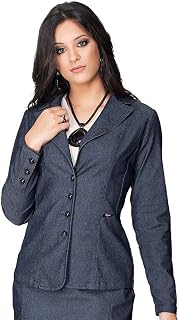 Blazer Jeans Alfaiataria Clássico Dyork Jeans