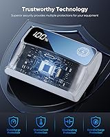 Vista 4 de FASTSNAIL [LED Display] 7400mWh Rechargeable Battery Pack for PS5 Controller, Battery Extender for PlayStation 5 DualSense Controller, Play and