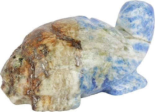 Miniatura 4 de gemhub Estatua de tortuga de lapislázuli natural tallada a mano aprox. 282.00 quilates, Gema, Lapislázuli natural