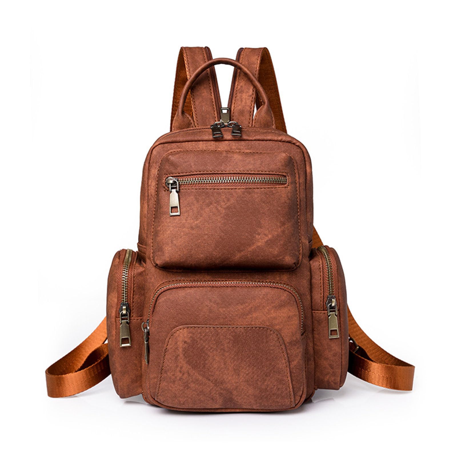 Sac à dos en cuir synthétique caramel : ne cherchez plus vos clés - 7