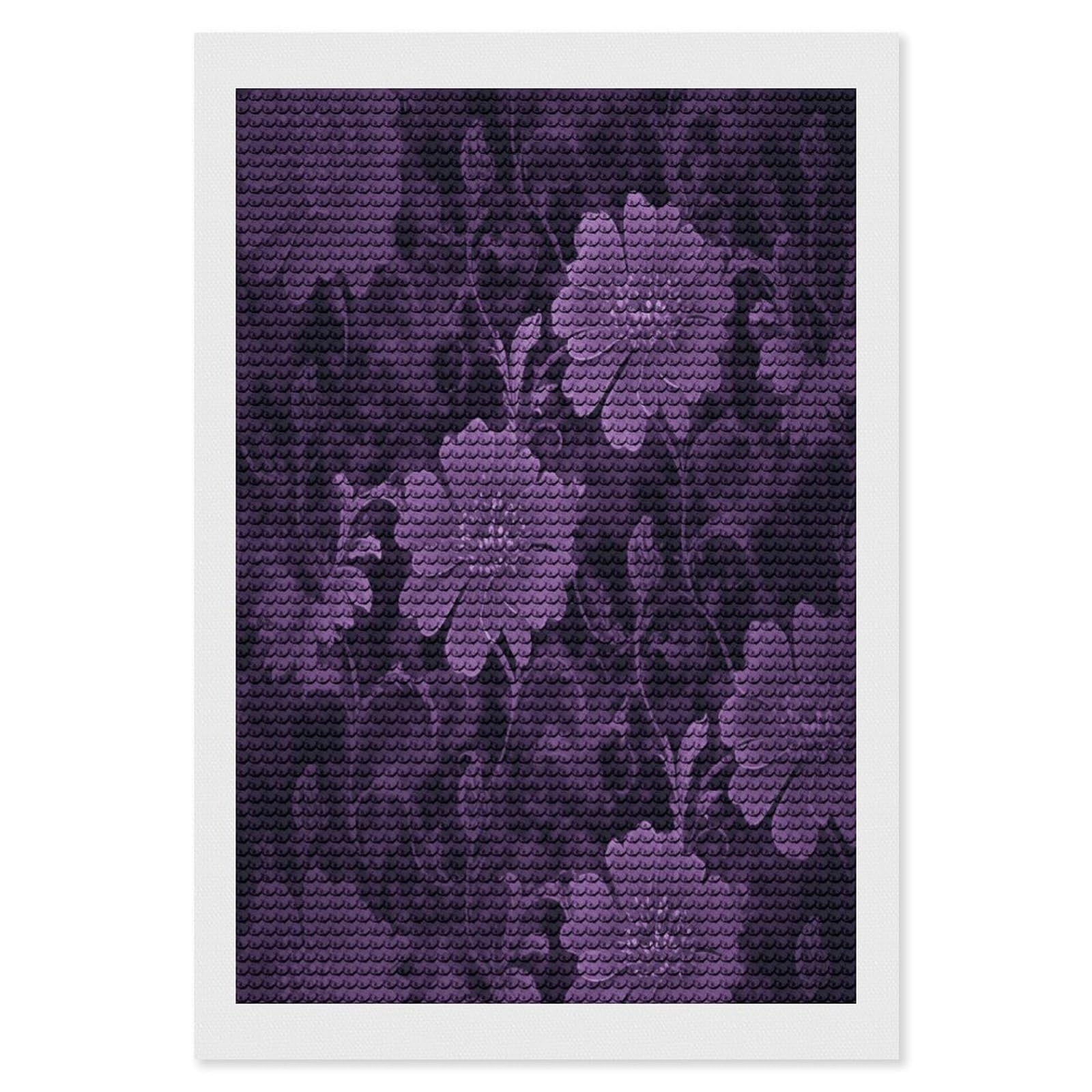 VstaDank Purple Diamond Painting Kits Exquisite DIY Full Round Drill Diamond Dots Painting for Adults Beginner Diamond Photo Paint with Diamond Picture Art Wall Decor 8"x12"