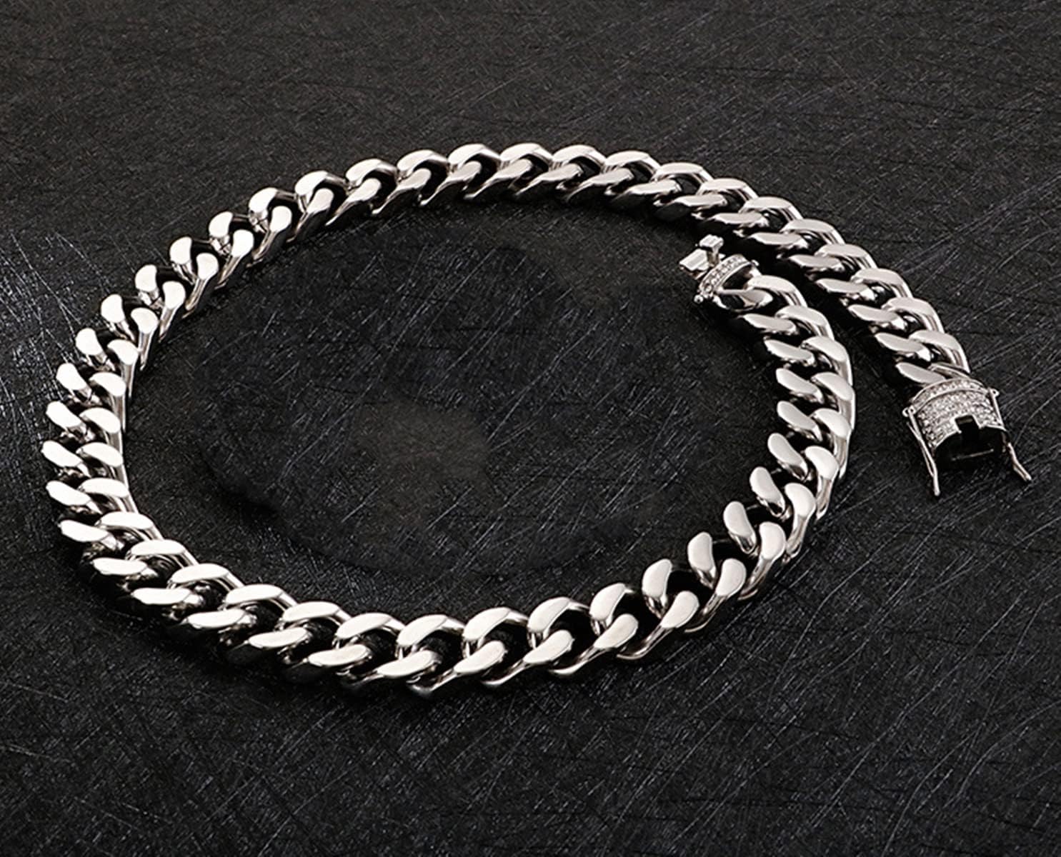14mm Stainless Steel Mens Womens Necklace Chain Thick Curb Chain 50-76CM