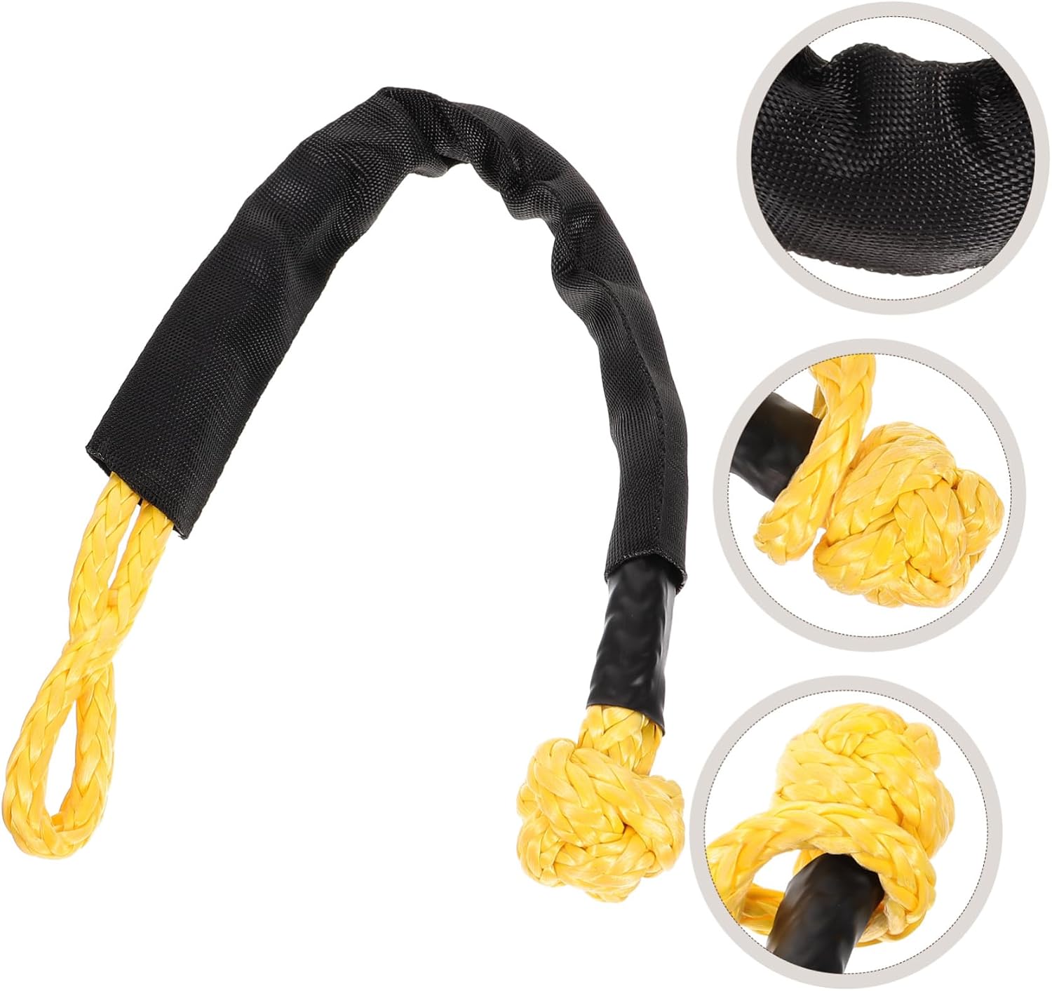 Flexible Synthetic Shackle Winch Rope Car Towing Recovery Straps Rope for Tubing Tension Release Cord