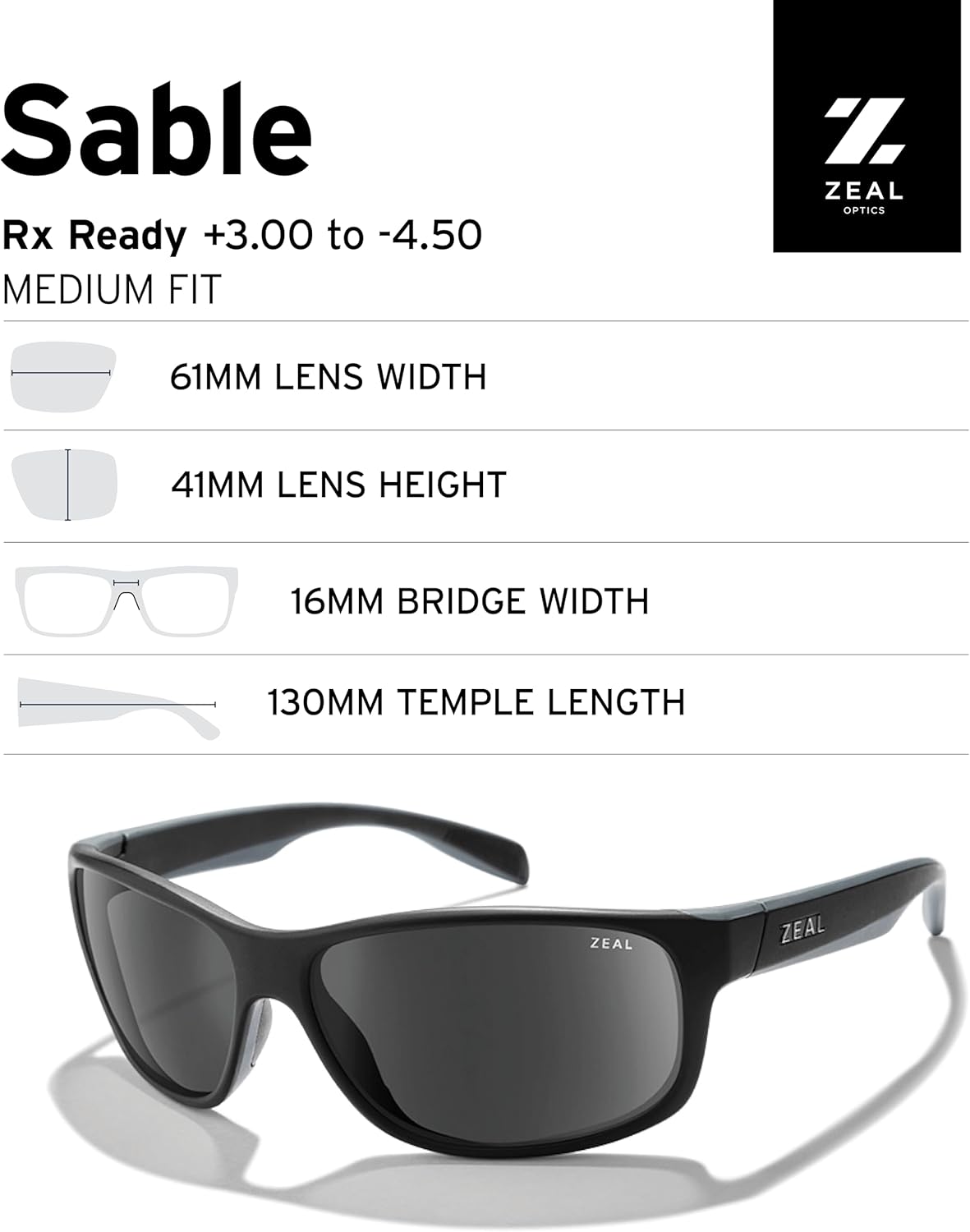 Zeal Optics Sable | Plant-Based Polarized Sunglasses for Men & Women
