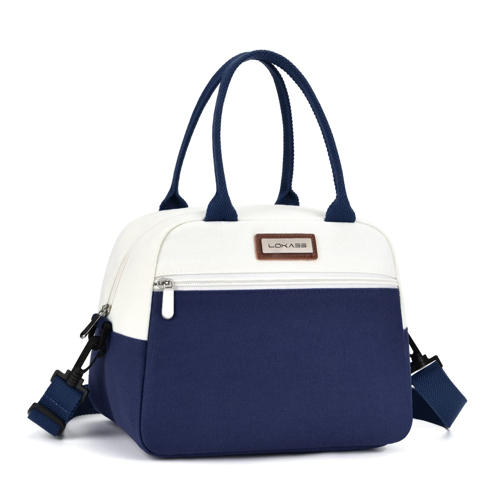 UTOTEBAGUTOTEBAG Lunch Box for Women, Insulated Canvas Lunch Bags for Adults, Cute Stylish Lunch Bag, Reusable Lunch Tote Leak-proof Cooler Bag with Shoulder Strap for Teacher Nurse Work/Office/Beach/Picnic