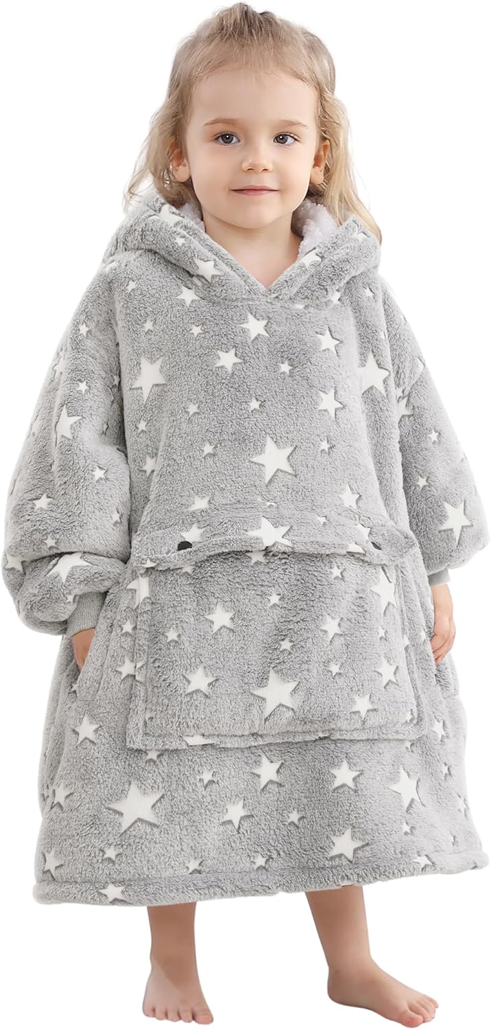 Narecte Kids Hoodie Blanket Birthday Gifts for Girls Year Old Girl Toddler Wearable Blanket Hoodie Kids Oversized Ideas Teen