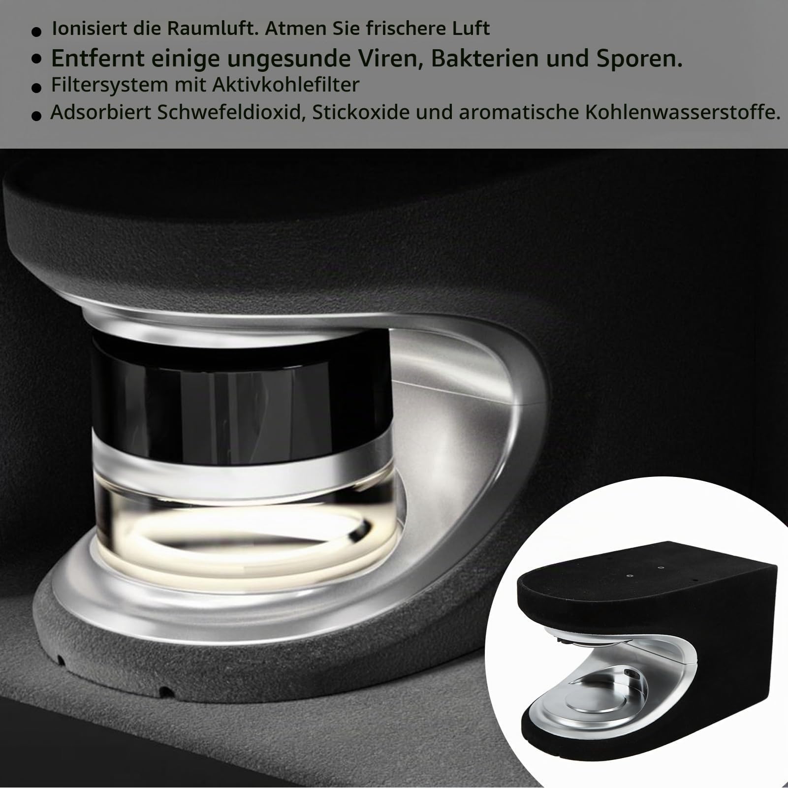 Akozon Auto-Lufterfrischer-System, Auto-Luftduft-Negativ-Ionen-System Luft-Ionisator für ‑Benz C E S GLC W205 W213 W222 2015+