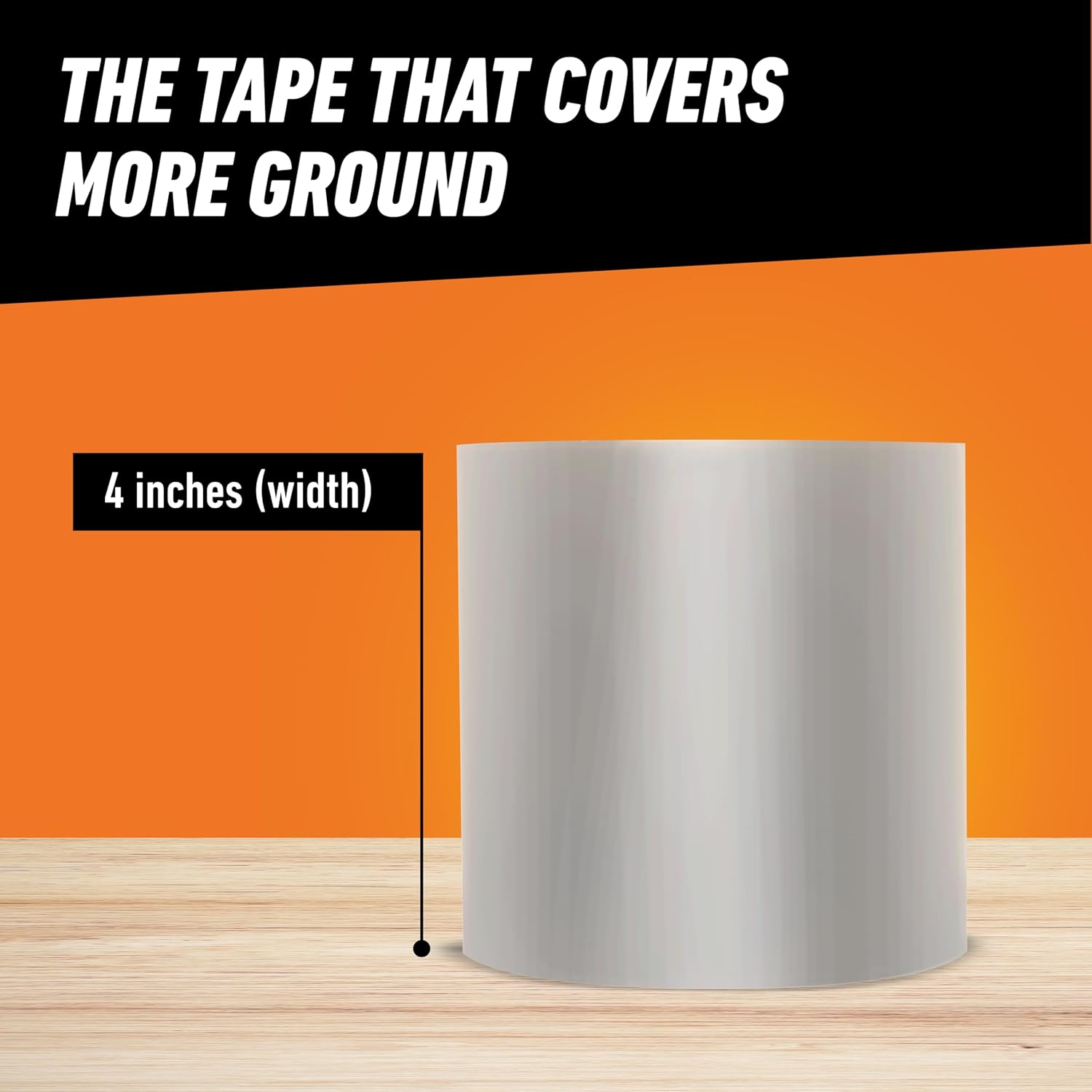 Gorilla Waterproof Patch & Seal Tape, Clear Tape, 4" x 8' (Pack of 2) - Permanent Weather Resistant Seal for Leaks and Repairs