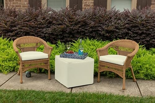 Miniatura 4 de Sunbrella Cojines de patio  Almohadilla de asiento de mimbre  18 pulgadas de ancho x 18 pulgadas de largo x 2.5 pulgadas de alto, cojín para silla