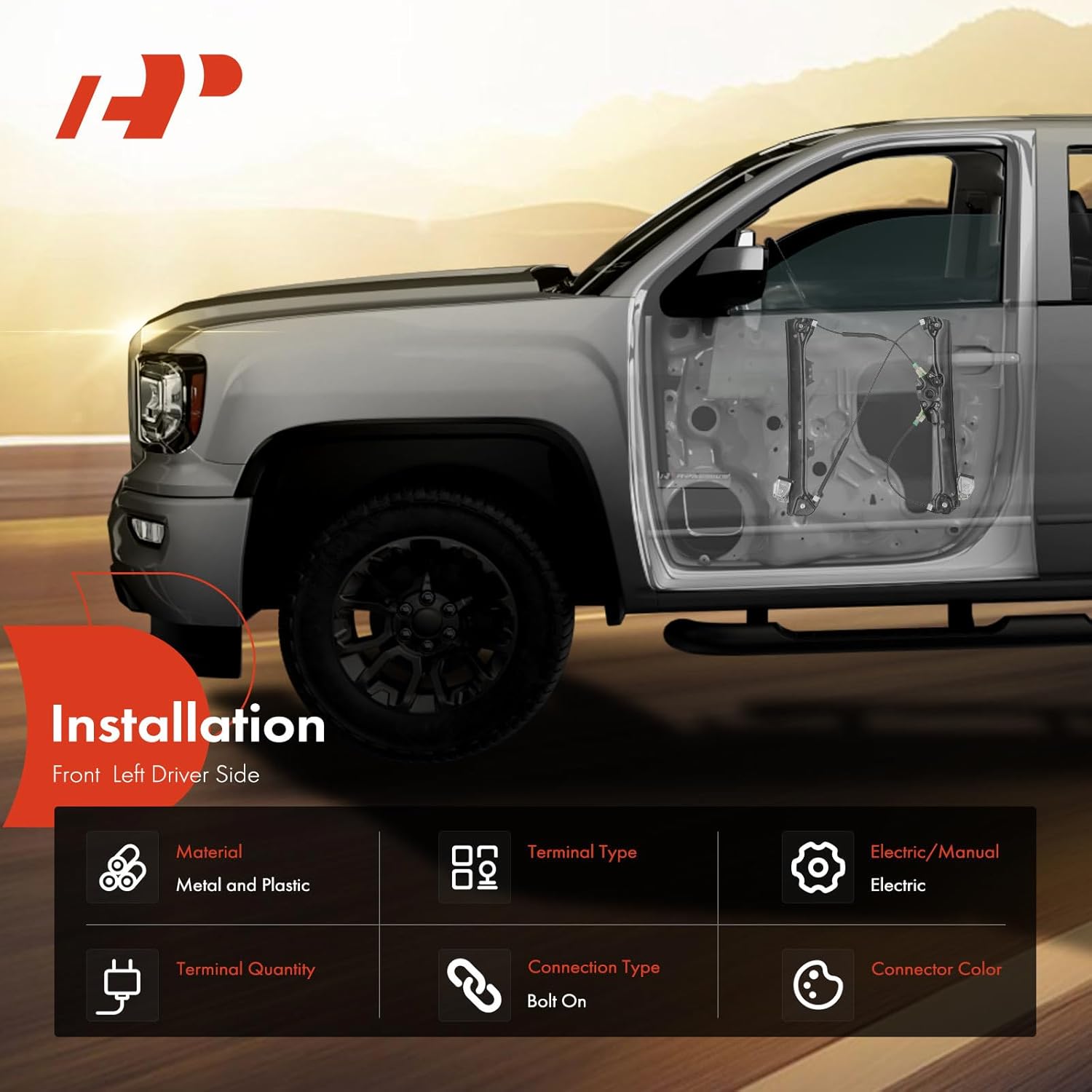 A-Premium Electric Power Window Regulator Without Motor Compatible with BMW E60 E61 528i 530i 535i 550i xDrive M5 2004-2010 Front Left Driver Side