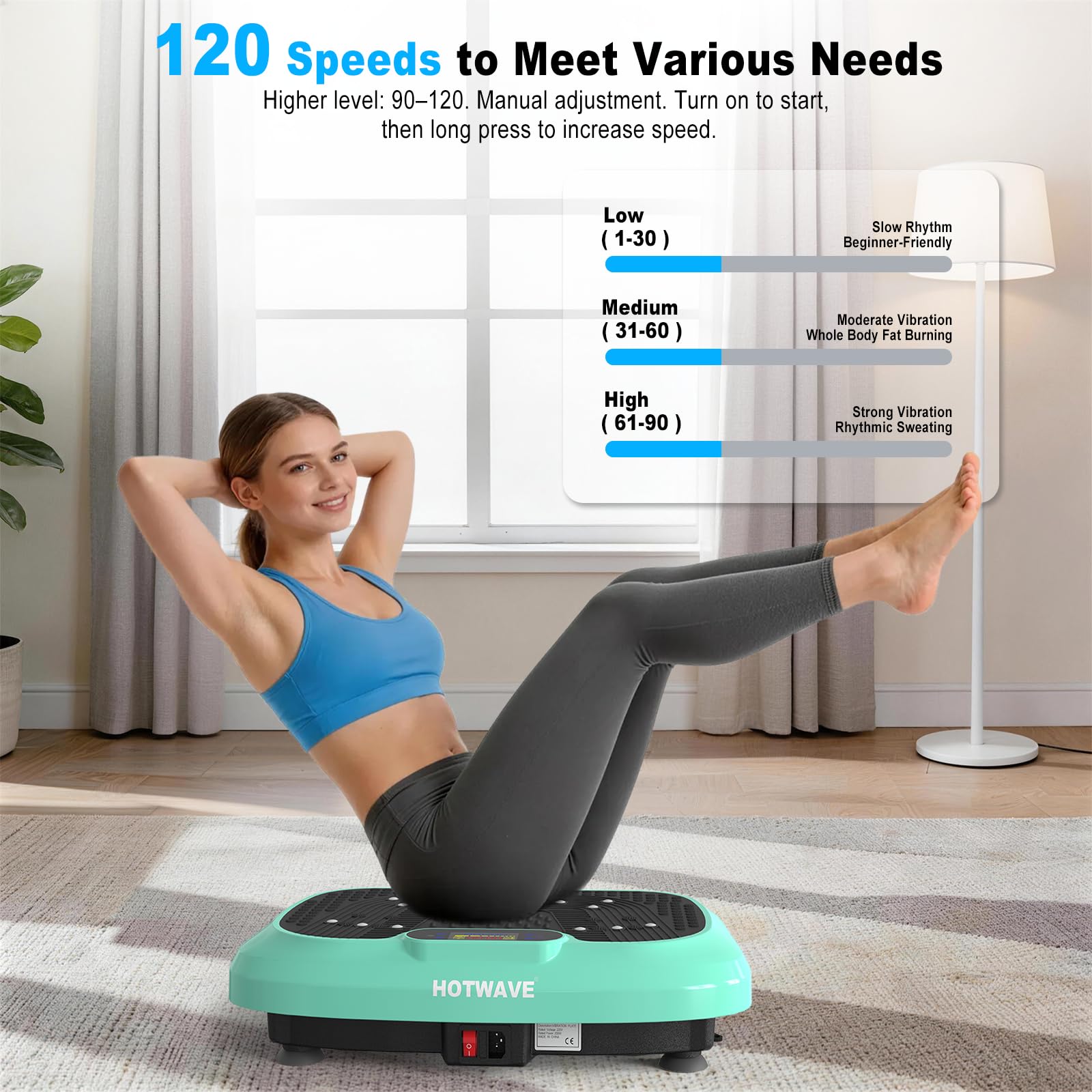 HOTWAVE Máquina de ejercicio con placa vibratoria