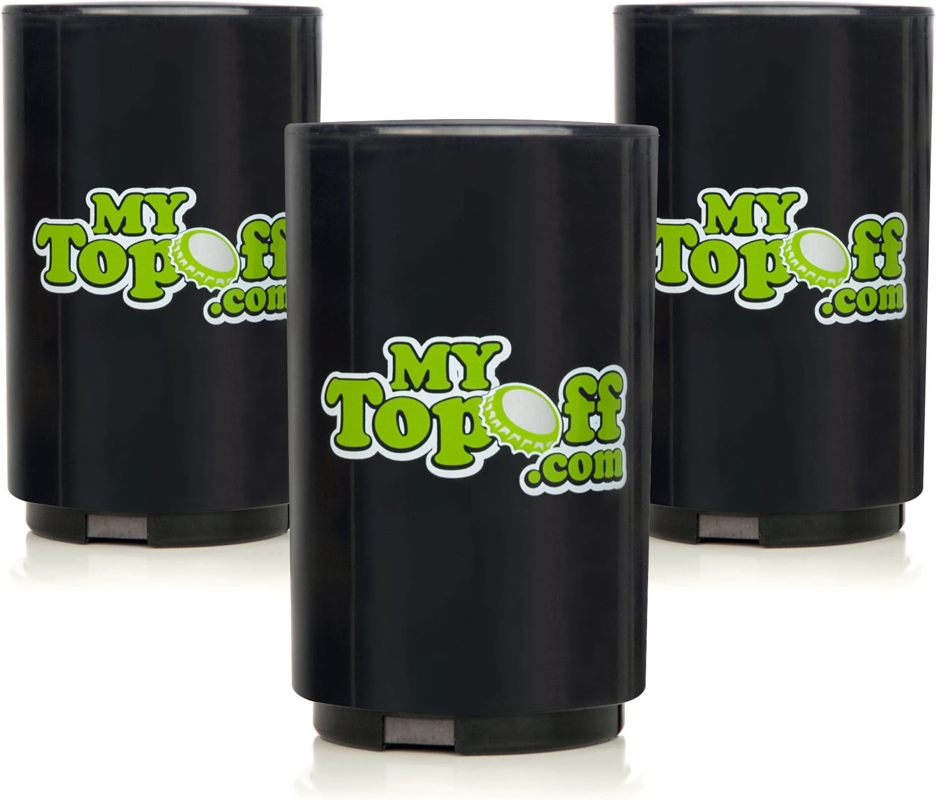 3 Pack - MyTopOff Push Top Bottle Opener, Quick, Easy and Unique Beer Cap Popper Accessories for Tailgating, Man Cave Drinking and Bartenders