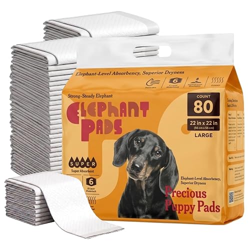 Large Dog Pee Pads 22x22, 80 Ct, Leak-Proof Puppy Pad