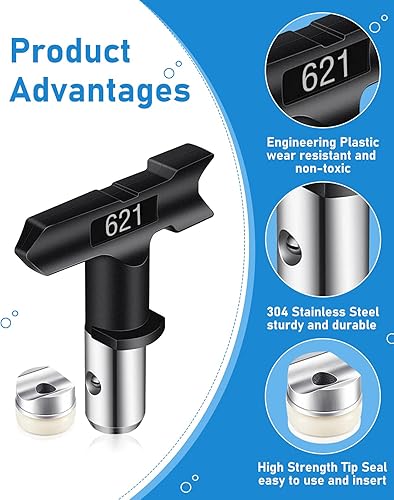 Miniatura 9 de Boquilla de pulverización, punta de rociado, puntas de pulverización reversibles, puntas de boquilla de pintura sin aire, piezas de máquina de