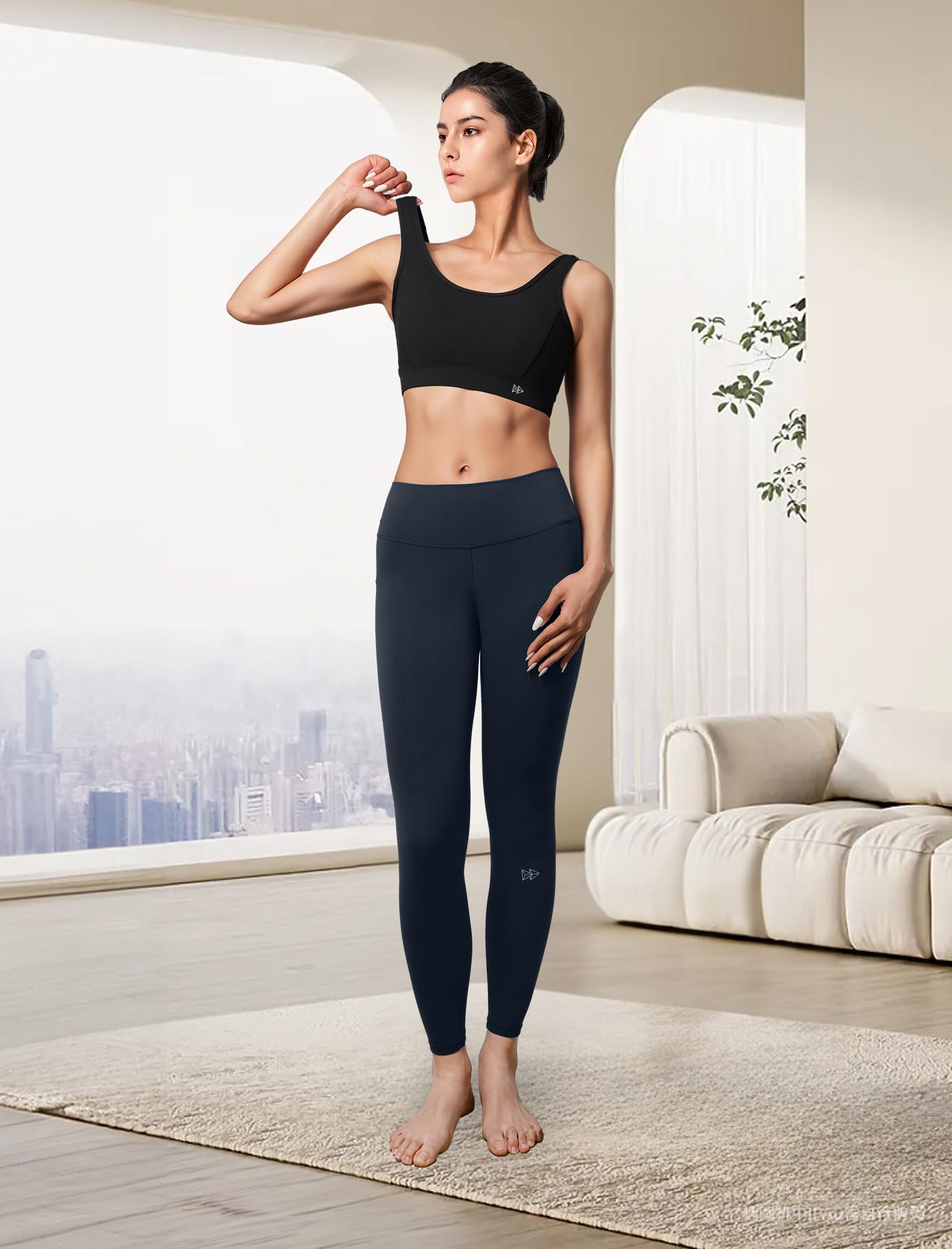 Yvette Reggiseni sportivi da donna, serie leggera, reggiseni da yoga, morbidi top da allenamento con schiena a U con cuscinetti staccabili
