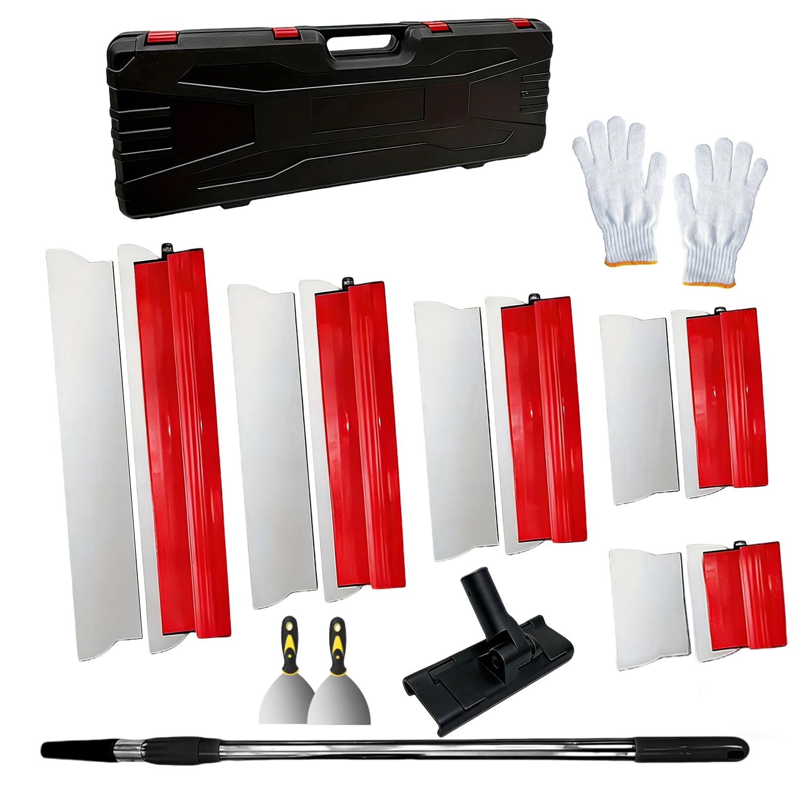 7-Teilig Flächenspachtel Set, Inkl. 5 Flächenschaber, 2 Handschaber