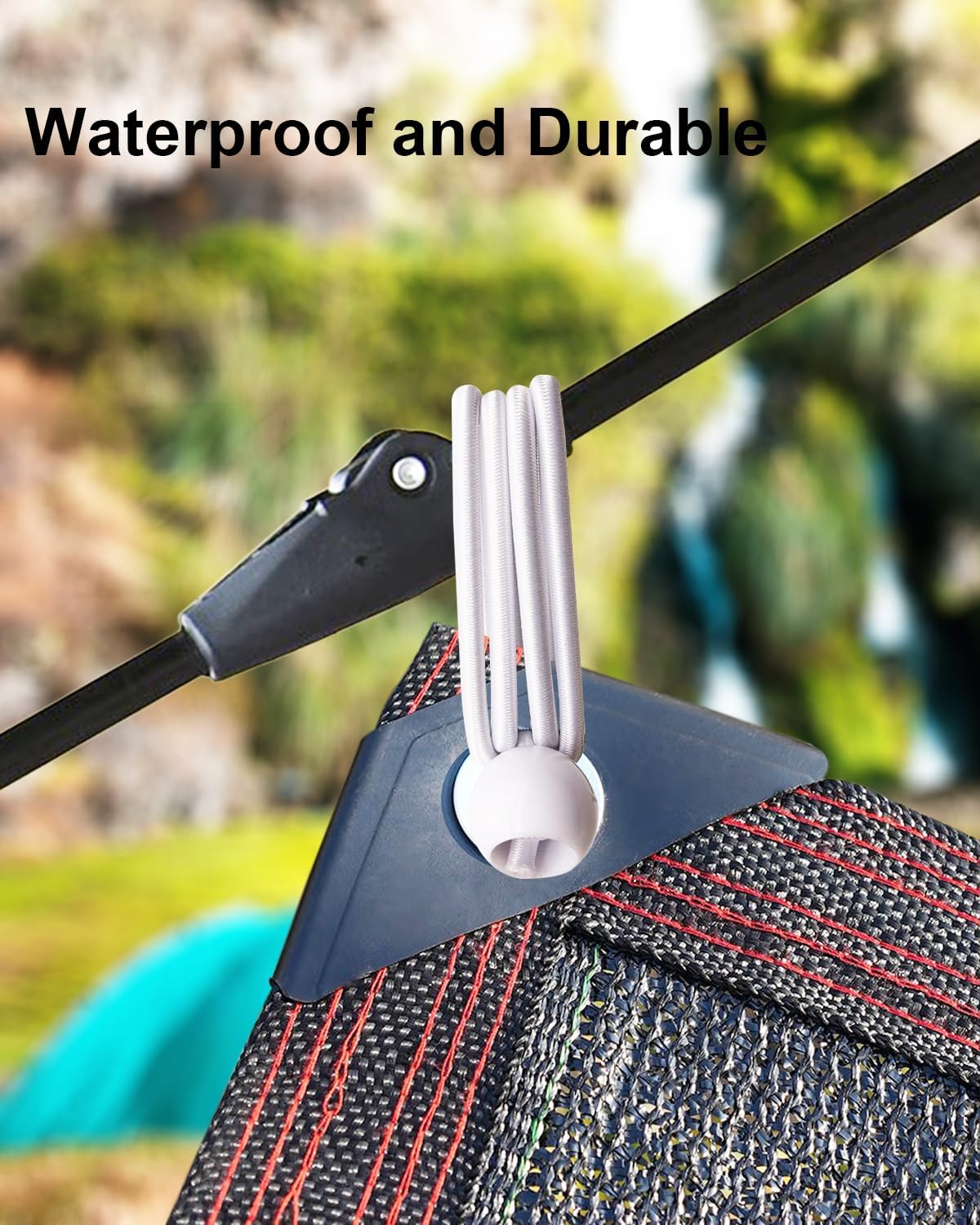Ball Bungee Cords 10 Inch - 100 Pcs Small Bungee Cords with Balls, Mini Bungee Balls Heavy Duty Outdoor for Tarp, Canopy, Camping, Tent Poles (White)