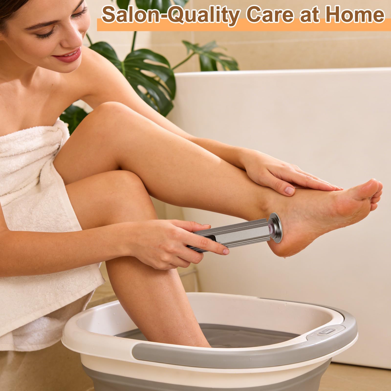 Romon Lima Elettrica per Piedi 2 in 1, 9 Velocità Regolabili con Display LCD, Pedicure Elettrico Ricaricabile, Kit Completo 30 Accessori per Calli e Talloni Screpolati