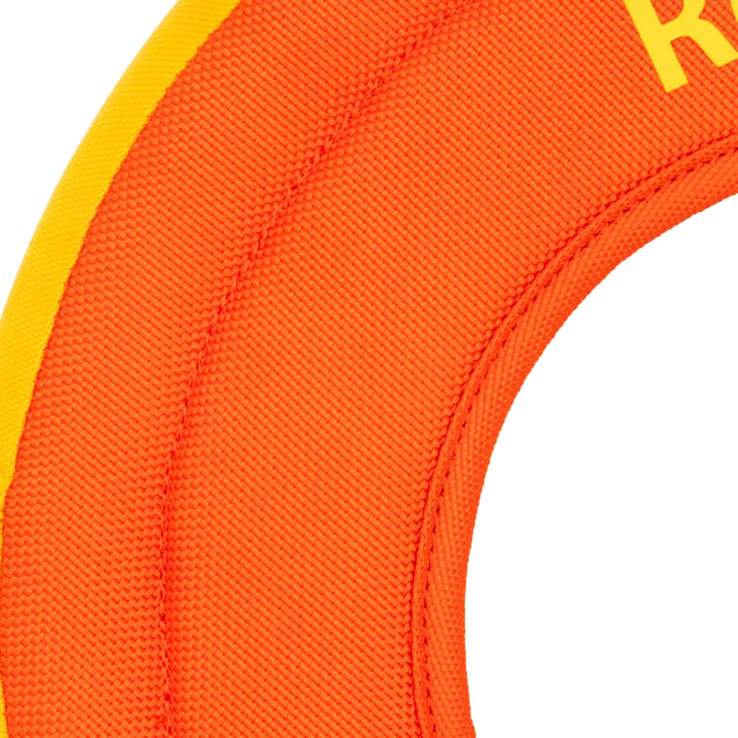 Ruffwear, Hydro Plane Dog Flying Disc, Soft Buoyant Foam Floating Fetch Toy, Lightweight Interactive Water & Snow Toy, Gentle on Teeth, Durable Year-Round Outdoor Play, Tangelo Orange, 12", Large
