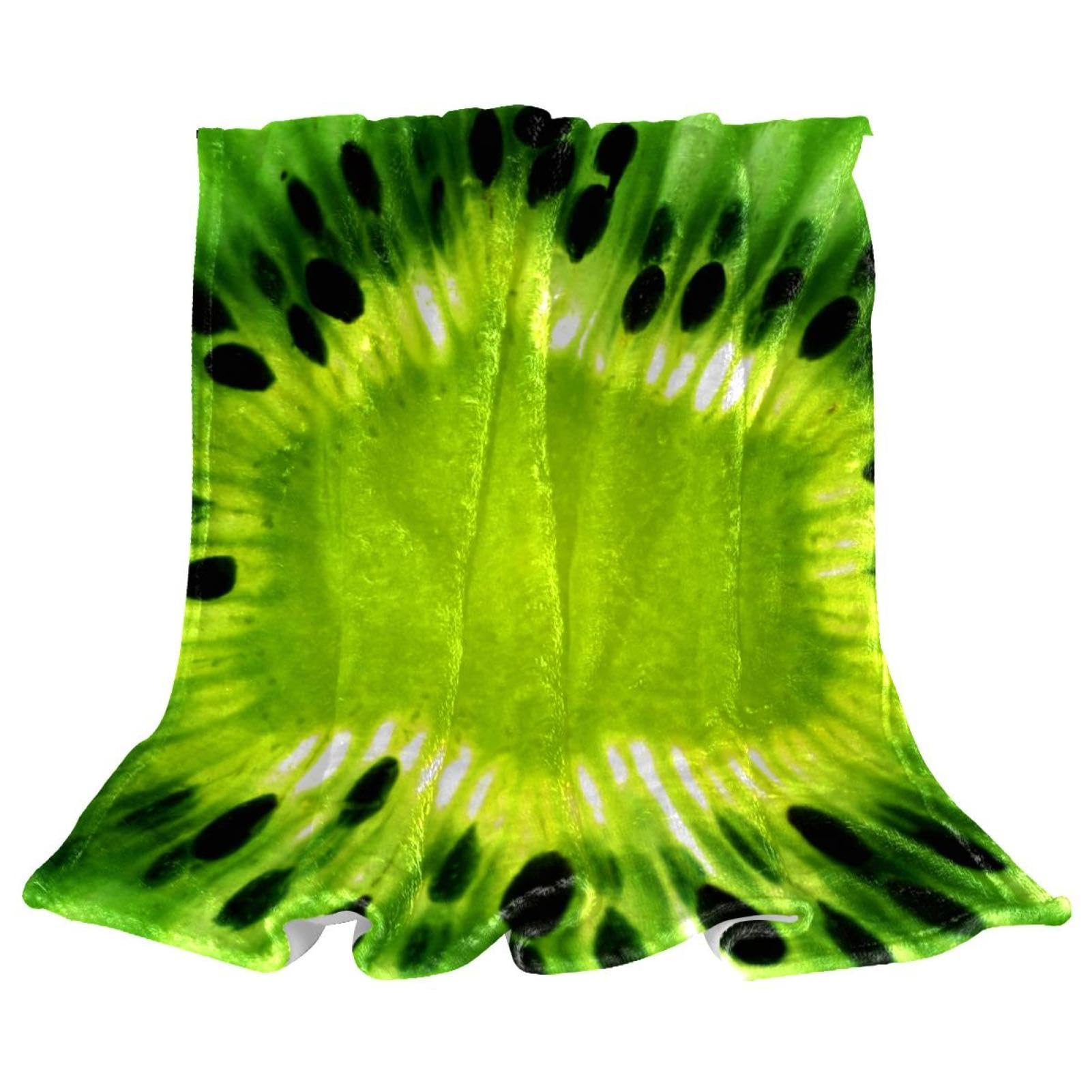 Couverture polaire chaude jeté de canapé microfibre vert kiwi 150x200 cm