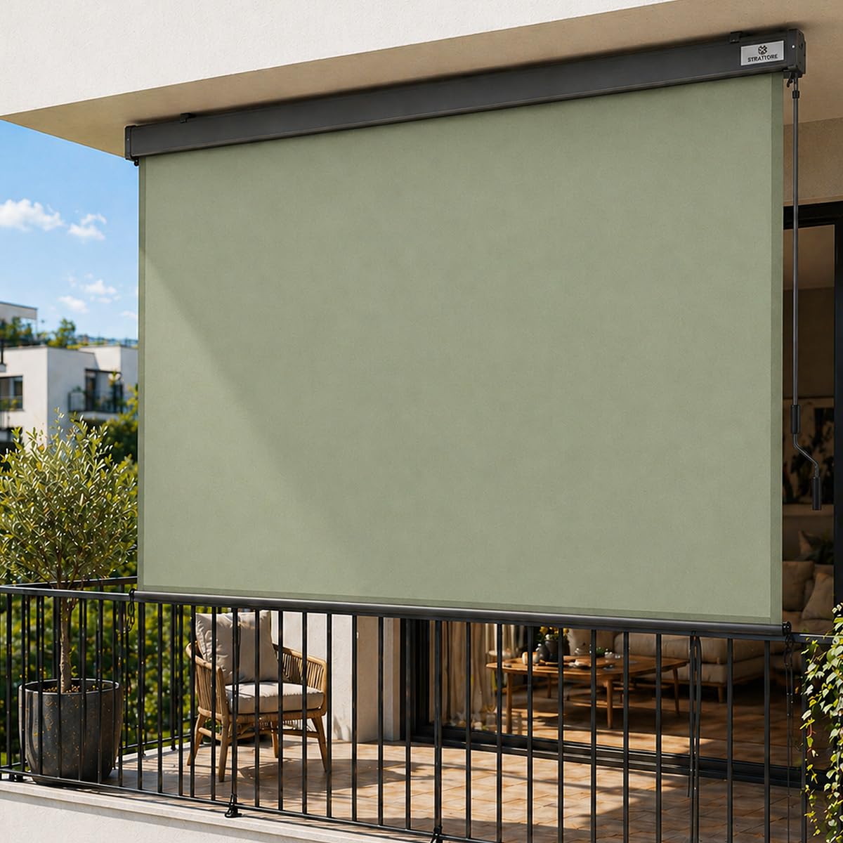 Strattore Ausziehbare Senkrechtmarkise Vertikalmarkise 180 x 250 cm