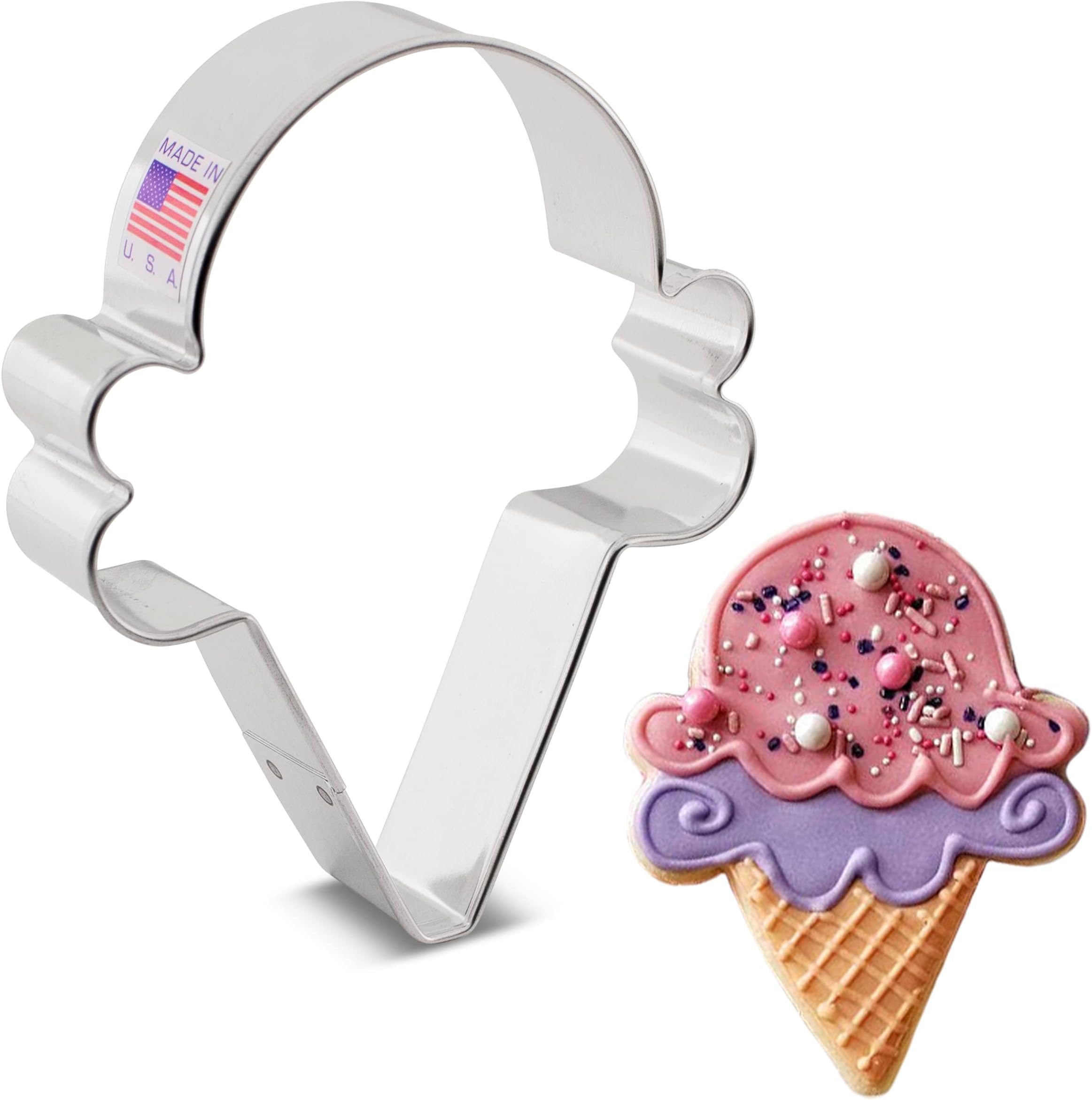 LUBTOSMN Ice Cream Cookie Cutter Set4 Inches4 Piece
