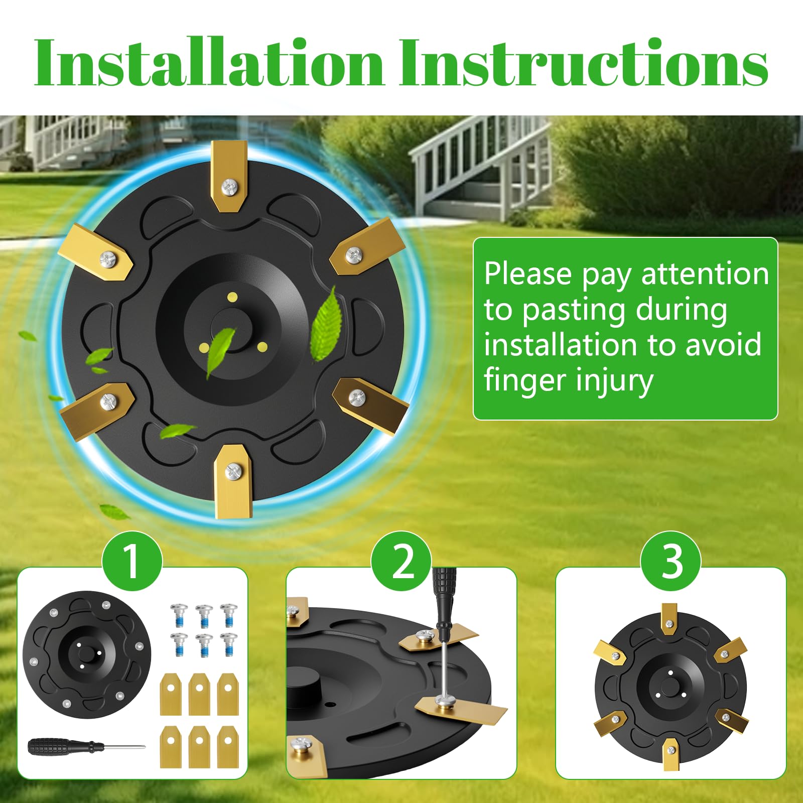 Disco Lama + 30 Lame + 30 Viti, Disco di Lama per Robot Rasaerba Compatibile con Segway Navimow i105E, i108E, i110E, i205 AWD, i208 AWD, Disco di Lama Rotante In Plastica Rinforzata Con Fibra Di Vetro