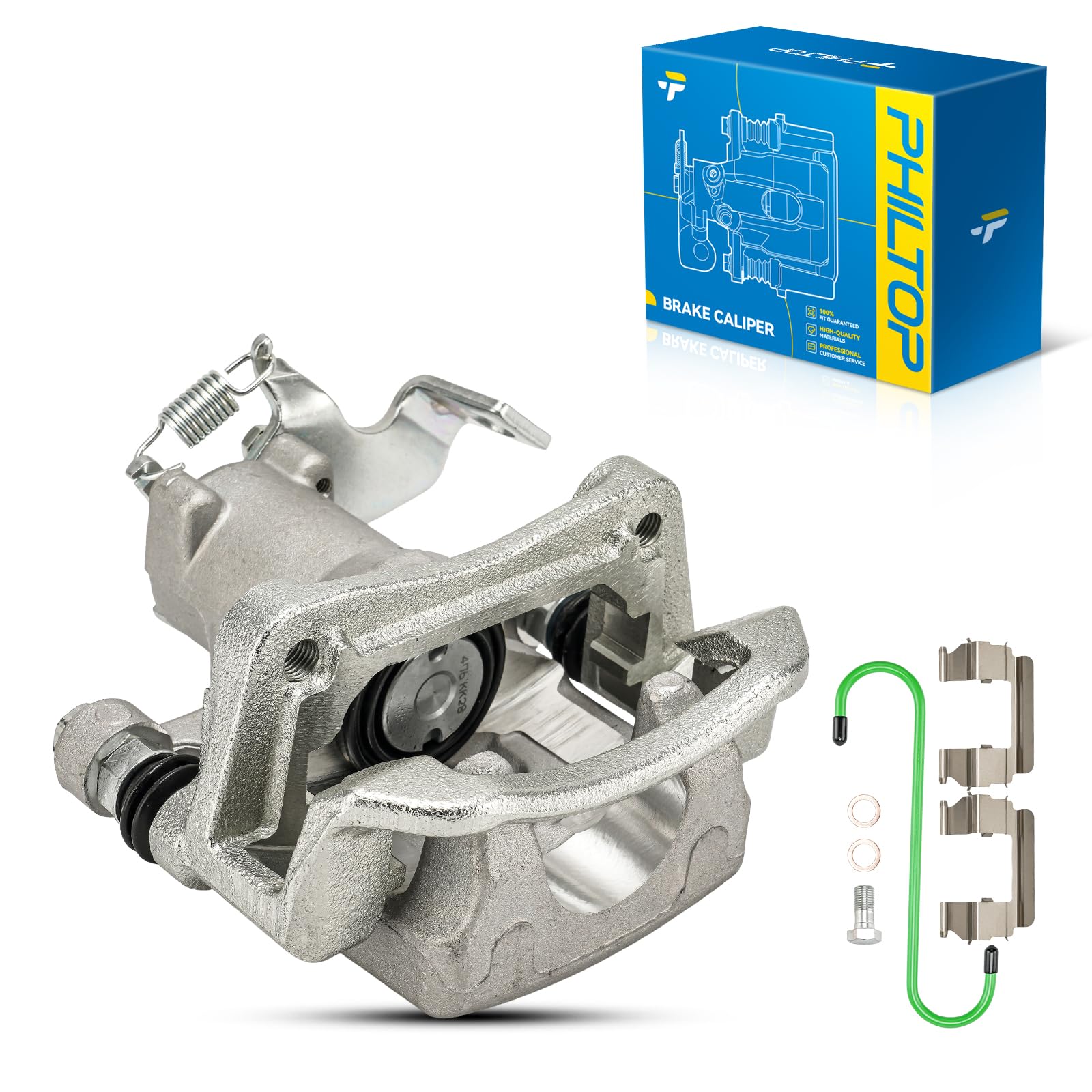 PHILTOP Rear Right Brake Caliper for Kia Forte, Hyundai Veloster Elantra GT