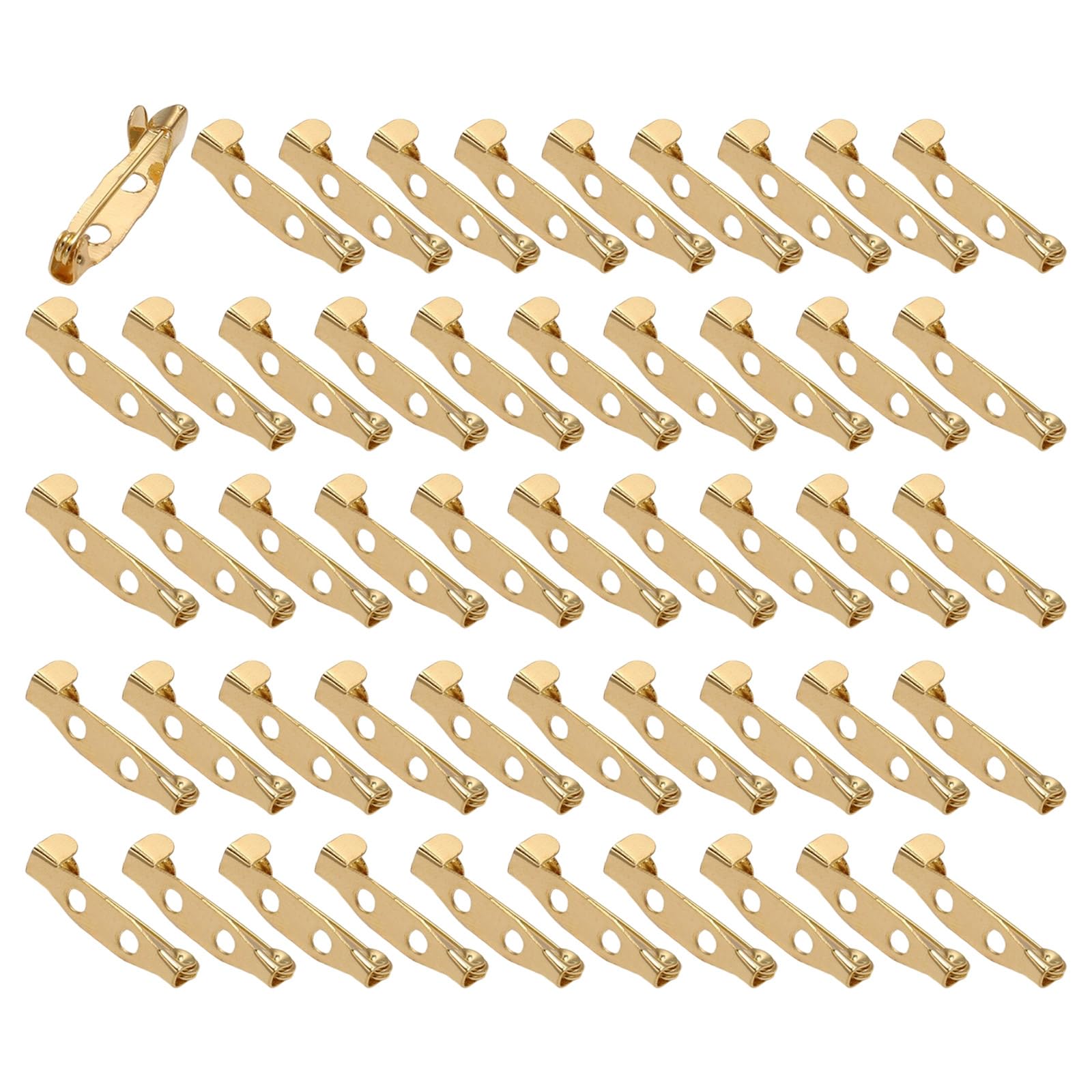 NEWFT Of 50 Brooch Pins with Optional Size Pins Secure Back Clasp for Brooches and Jewelry Project