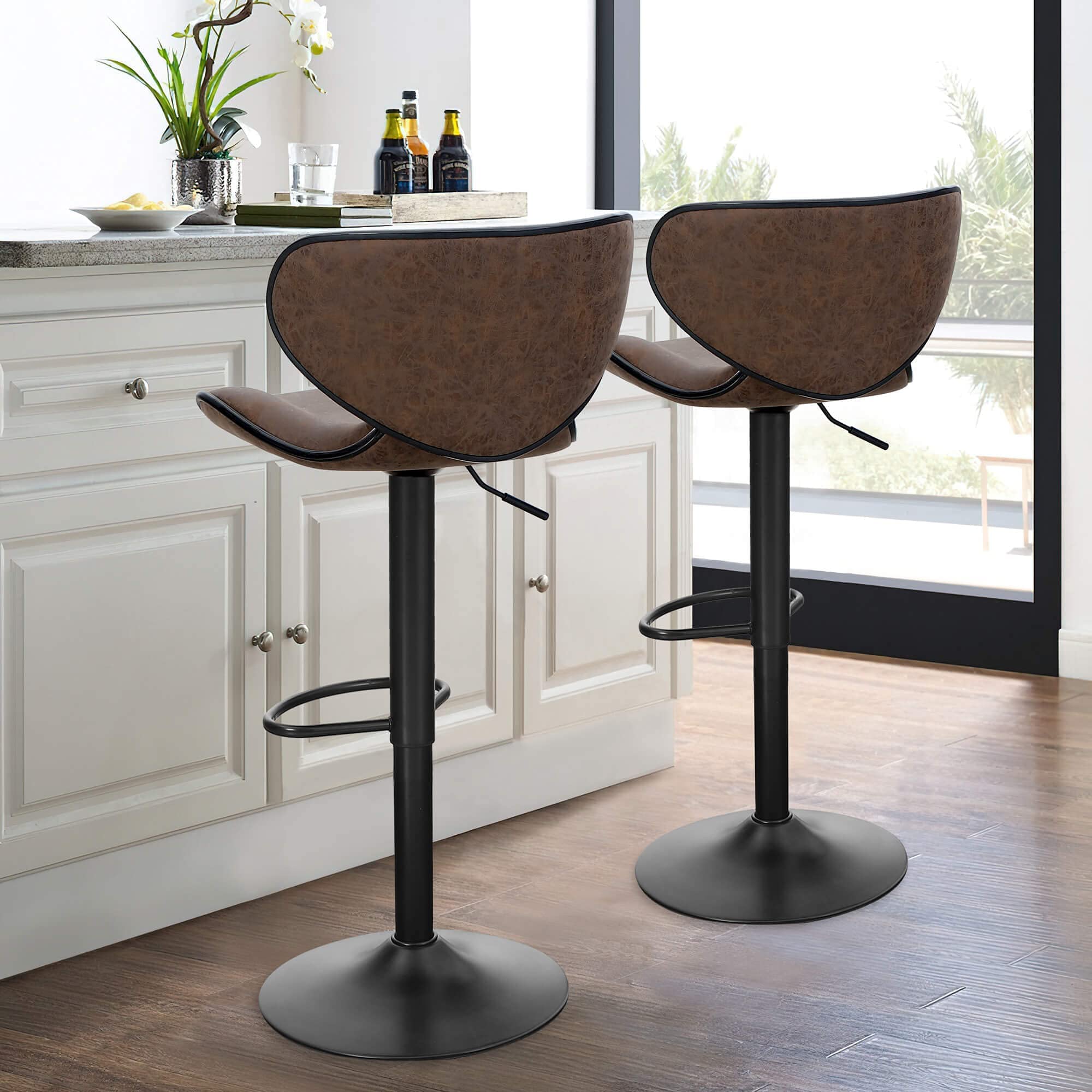 Buy Sophia & William Counter Height Bar Stools Set of 2 Swivel Bar