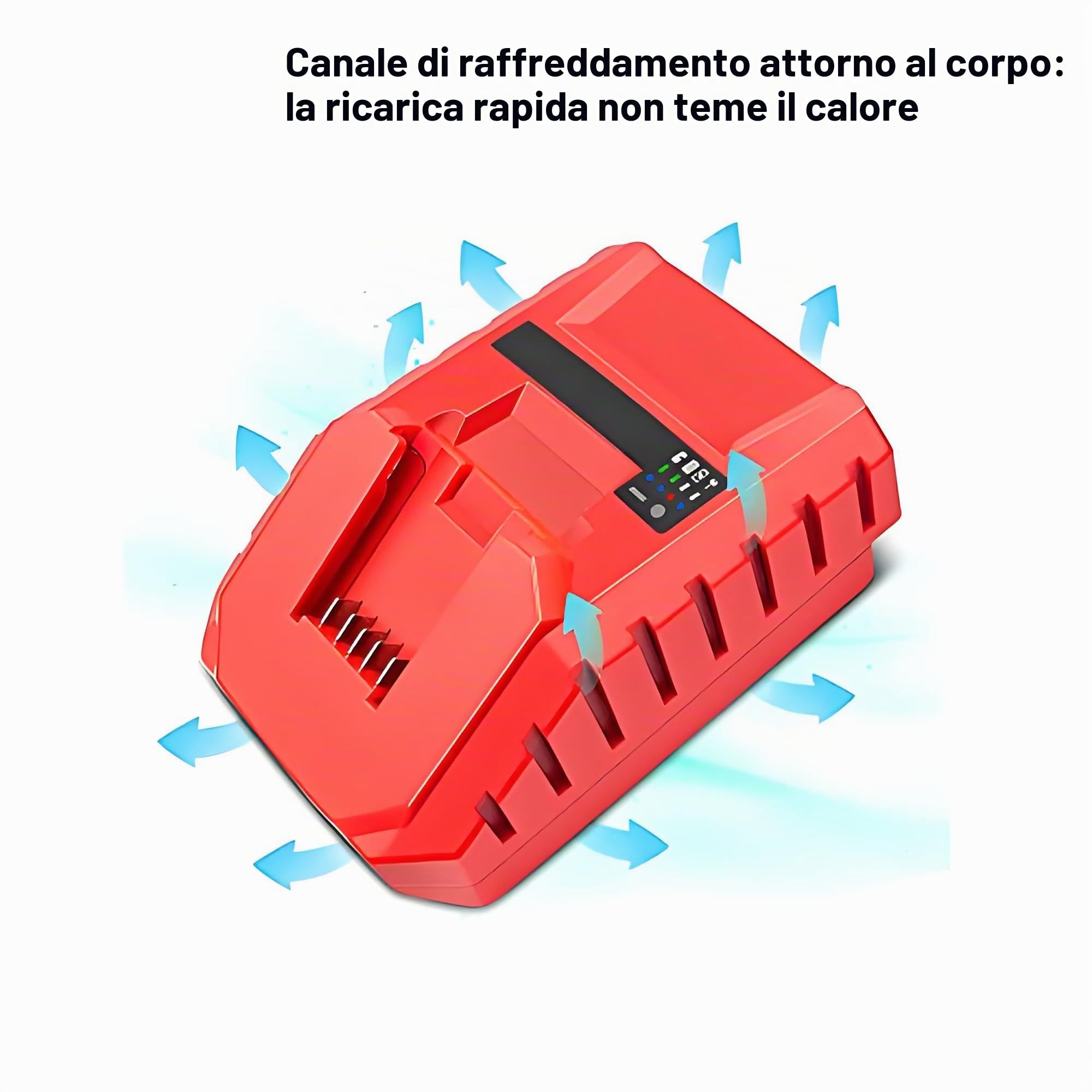 Caricabatteria Caricabatteria 100‑240V Caricabatteria Portatile Sostitutivo Accessori per Utensili Elettrici per Hilti 12V C4/12‑50(EU Plug)