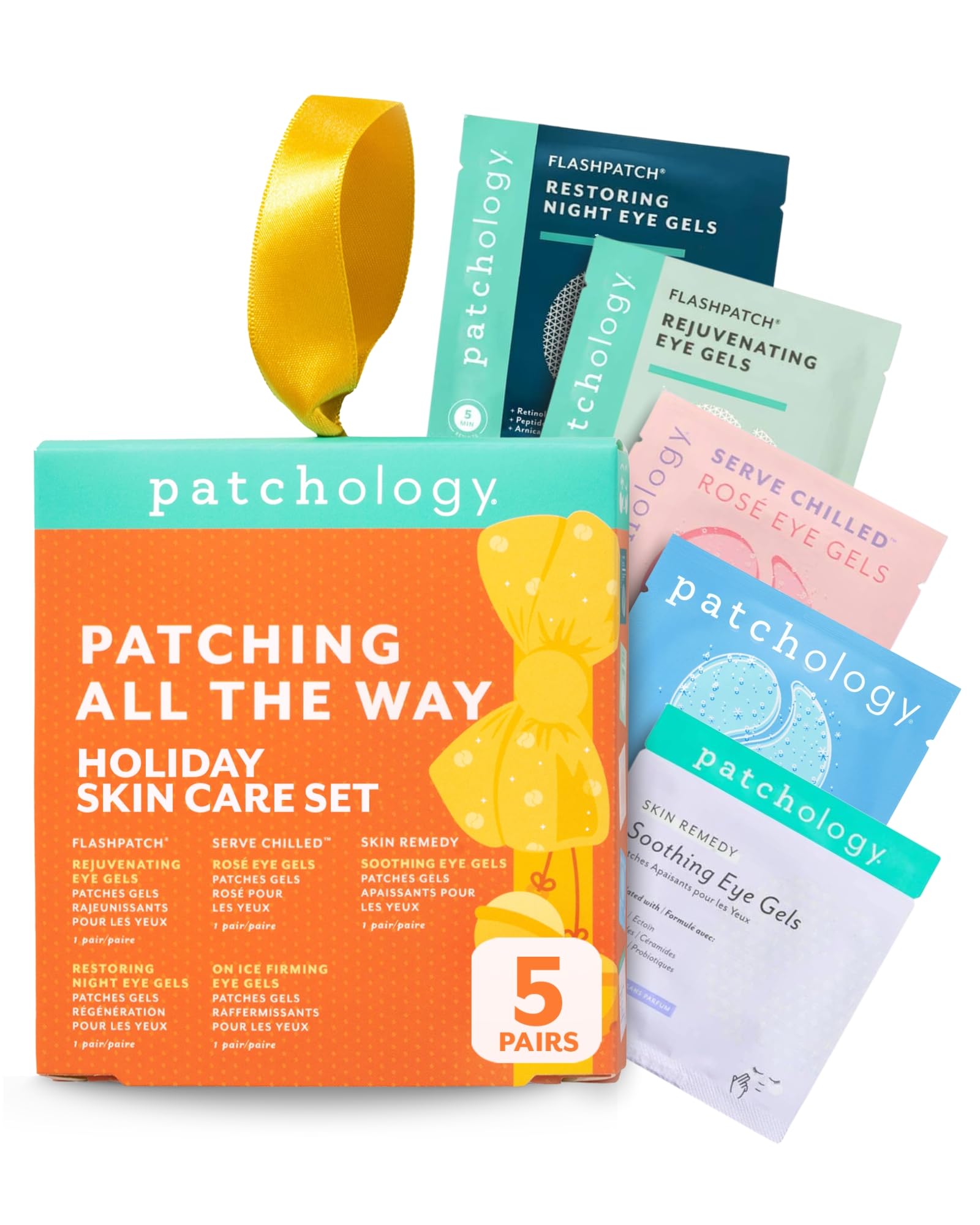 Patchology Patching All The Way Gift Set – Hydrating Under Eye Masks with Collagen, Retinol, Hyaluronic Acid – Christmas Gift & Beauty Stocking