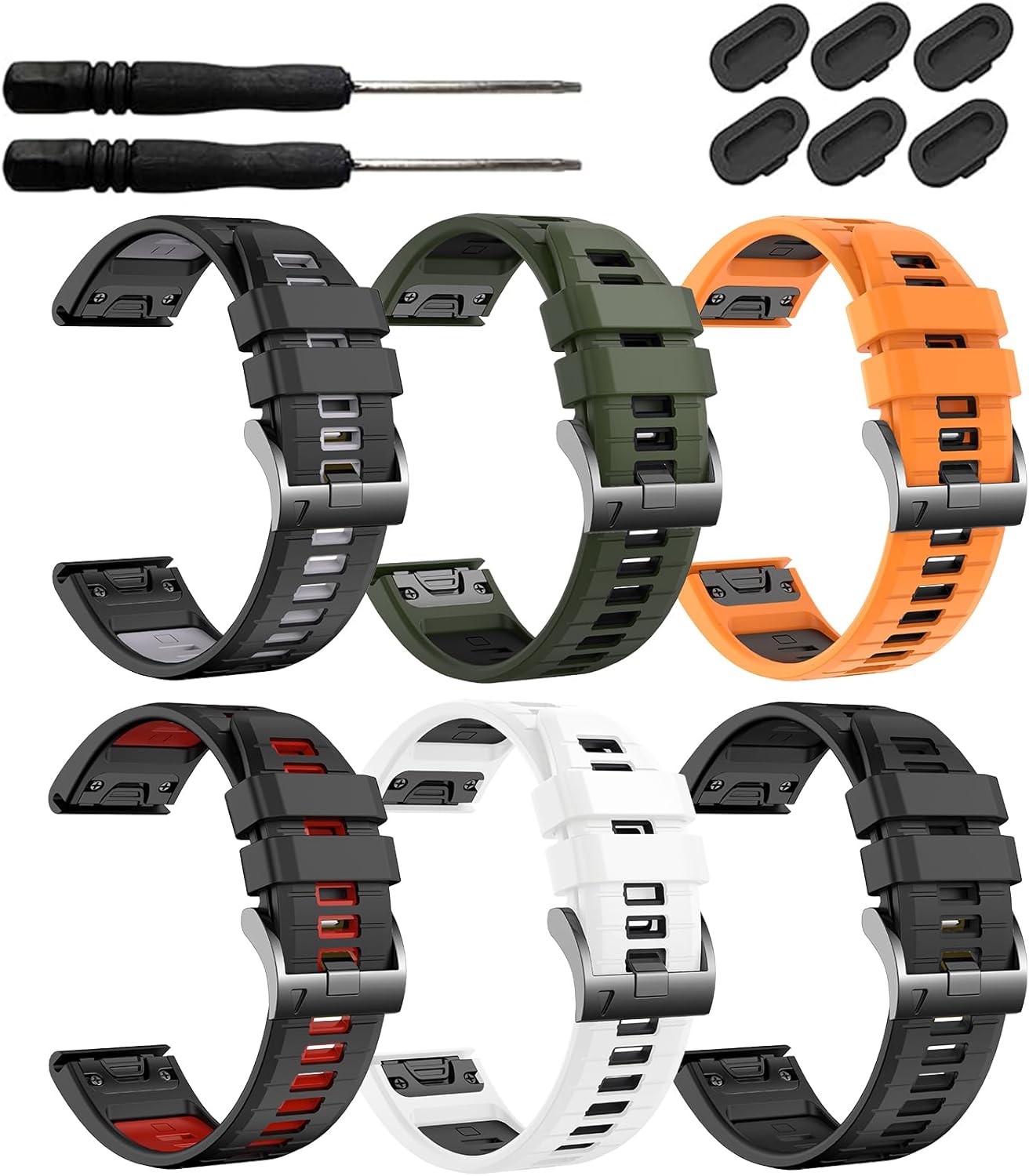 EZMVZKU 20mm Quickfit Silicone Watch Band for Garmin Fenix 8 43mm/Descent Mk3 43mm/Epix Pro 42mm/Fenix 7S/6S/5S/7S Pro/6S Pro/5S Plus,Sport Replacement Strap for Approach S70 42mm/Descent Mk2s