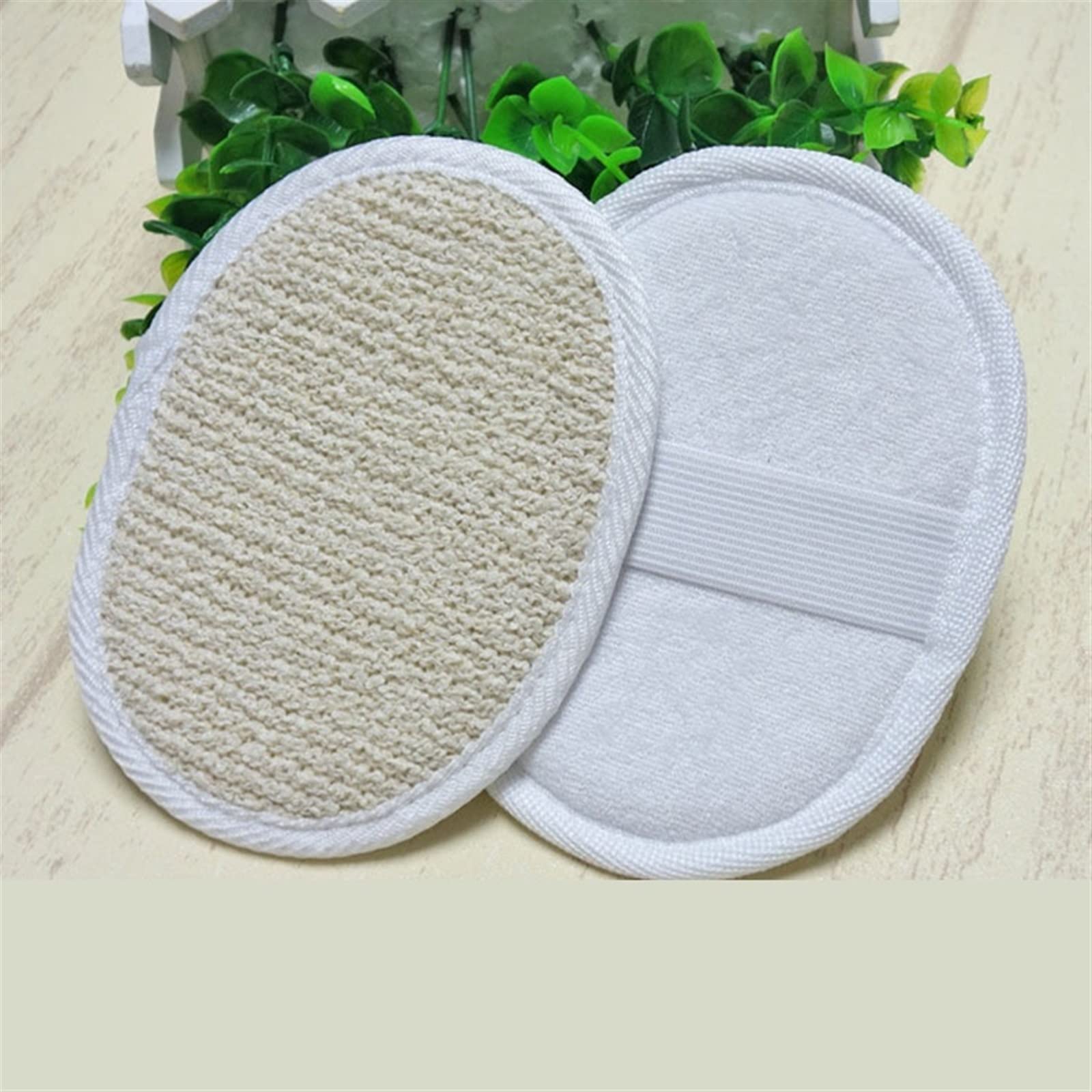 Trockenbürsten 1 Stück natürlicher Luffa-Luffa-Schwamm Gesicht Körper Bad Dusche Spa Peeling Scrubber Pad