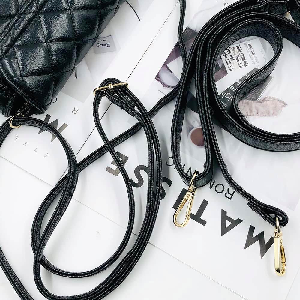 findTop 2 Pack Adjustable Purse Strap Replacement Leather Handbag Shoulder Strap Replacement with Metal Swivel Buckles,Length 34-59inch, Wide 0.47inch,1inch - Image 5