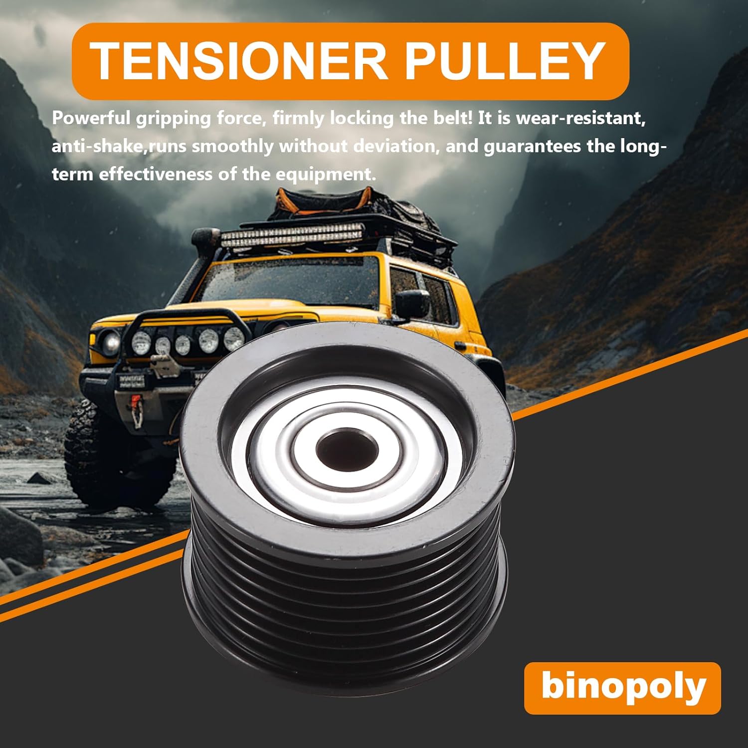 binopoly 36370 Belt Tensioner/Idler Pulley for Lexus GX460 2010-2018/LX570 08-19 Toyota Land Cruiser 08-18/Sequoia 08-18/Tundra 07-18 OE# 89502 1660338010 1660338011