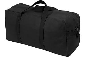 Rothco Black Tool Bag Canvas Tanker Style, 19" x 9" x 6"