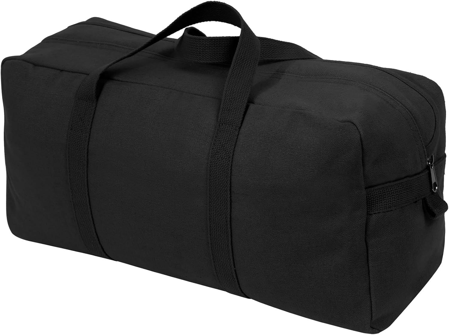 Rothco Canvas Tanker Style Tool Bag - Heavy-Duty Multipurpose Gear Carrier for Mechanics, Plumbers, Electricians, Athletes, Black