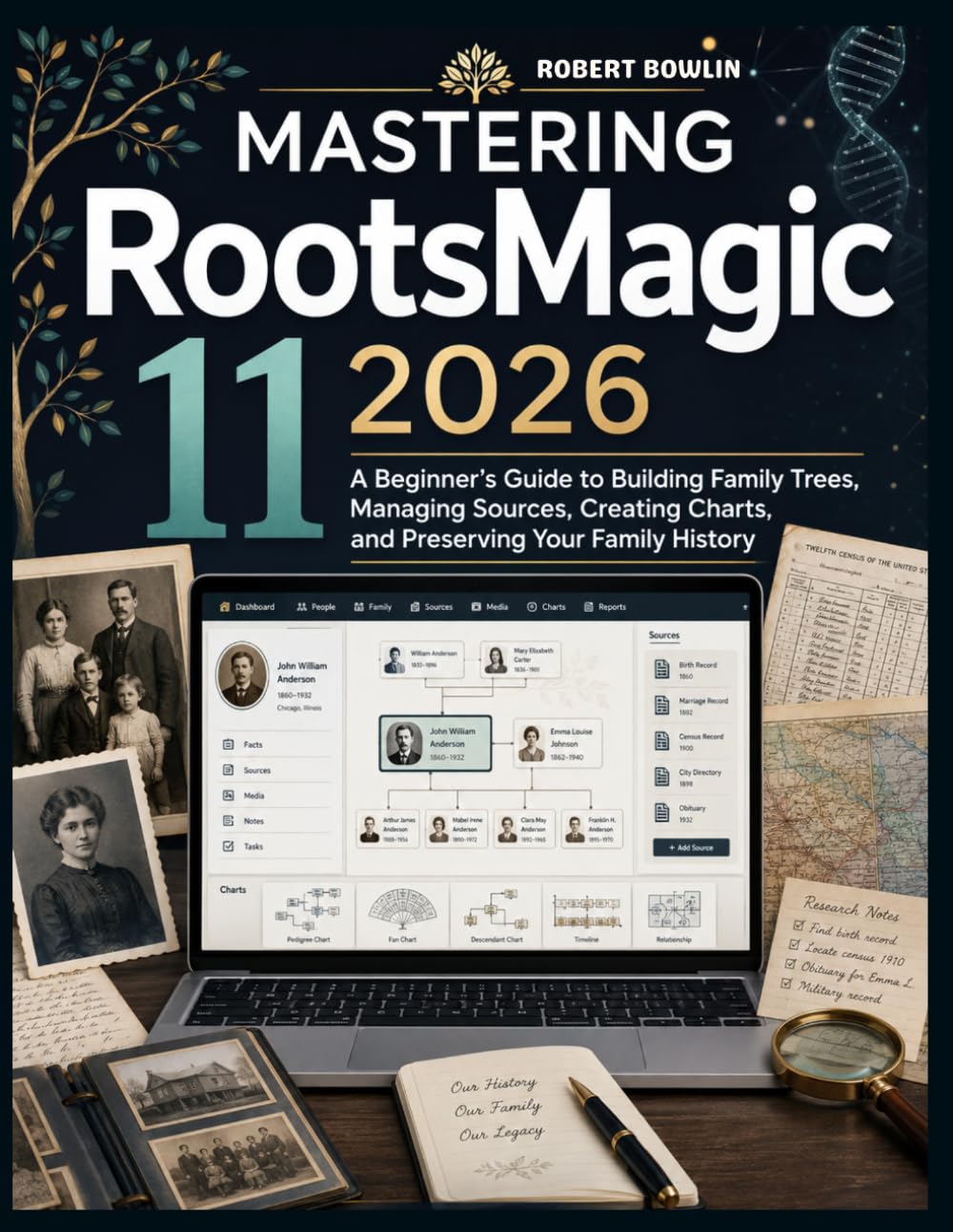 Mastering RootsMagic 11 2026: A Beginner’s Guide to Building Family Trees, Managing Sources, Creating Charts, and Preserving Your Family History.