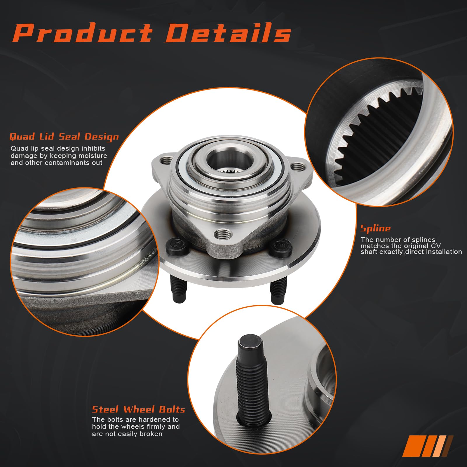 Amazon.com: (Pair) DRIVESTAR 513205 Front Wheel Hub & Bearing