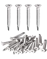 Vista 18 de IMScrews Tornillos autoperforantes Phillips de cabeza plana de acero inoxidable #8 x 1, 410 tornillos de acero inoxidable con rosca completa