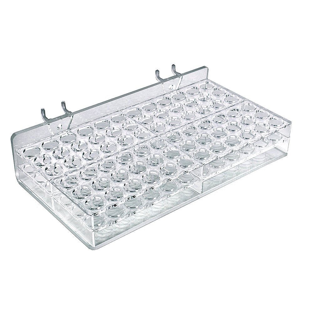 Azar Displays 225525-2pack 72-Compartment Cosmetic Tray for Pegboard, Slatwall/Counter Top (Pack of 2)