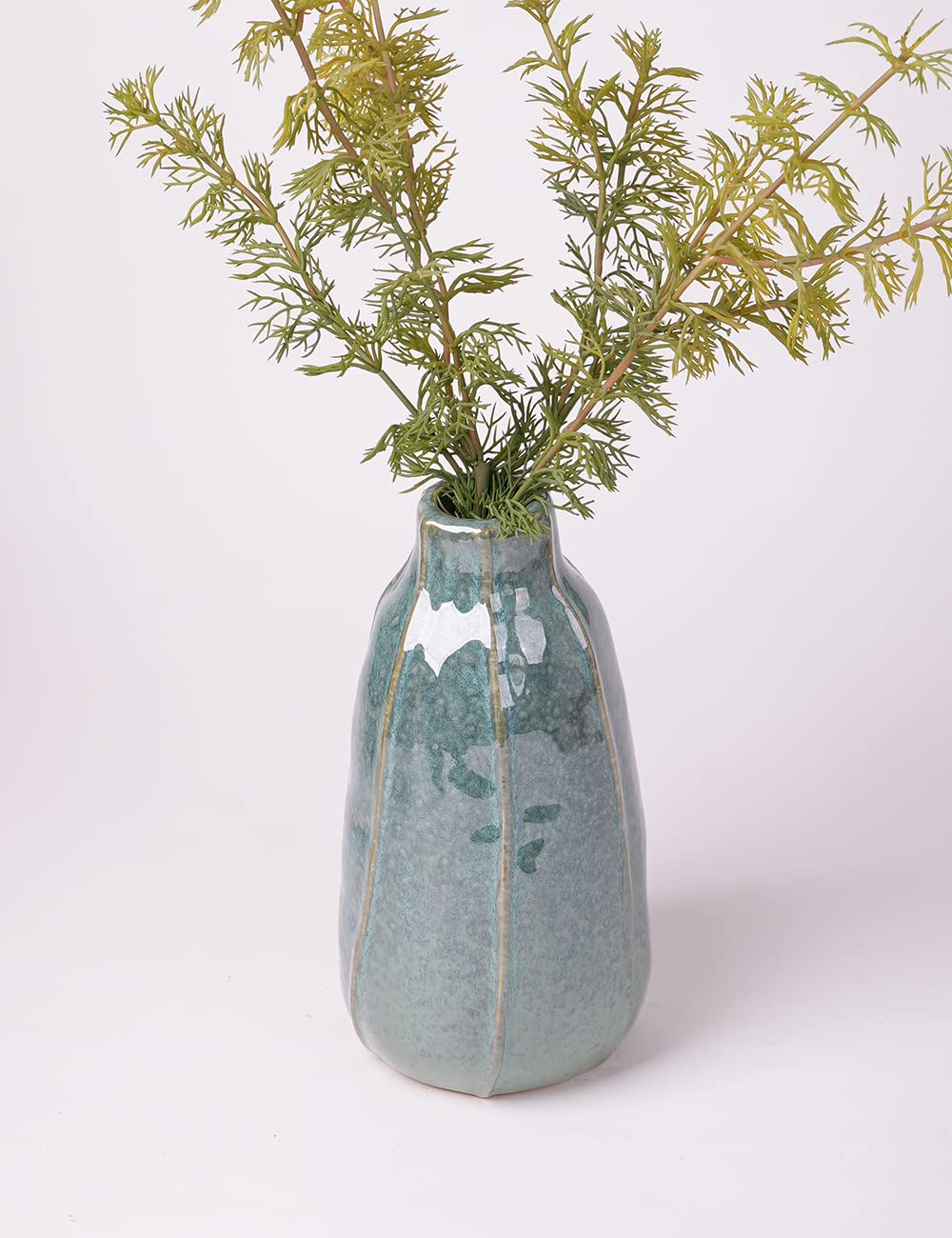 HAUCOZE Vaso Fiori Scultura Moderna Decorazione Arte Casa Statua Regalo per Famiglia Amici Amanti Ceramica 22cm