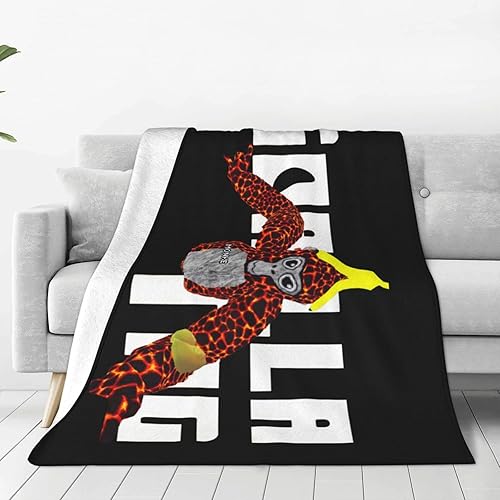 Gorilla Tag - Manta de franela de felpa súper suave y acogedora para sofá de 50 x 60 pulgadas, sofá, dormitorio, campamento y viajes