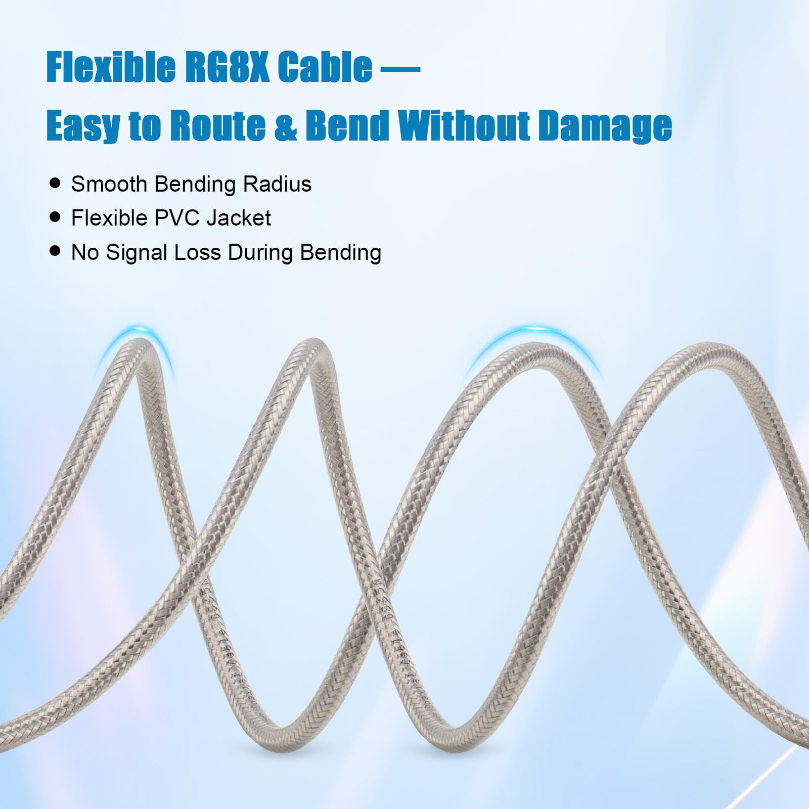 CB-Koaxialkabel, RG8X FME-Buchse auf UHF-PL-259-Stecker mit FME-Stecker auf PL-259-Adapter, verlustarmes RF-Koaxialkabel für Antenne, CB-Radio, Ham Radio, Marine, Mobile und GPS-Systeme