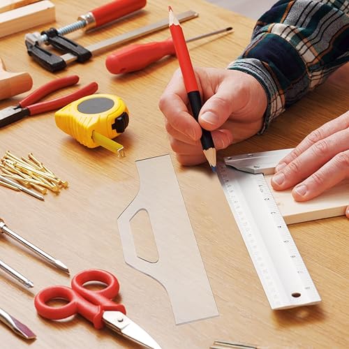 Miniatura 3 de Mikinona Plantilla de mango de tabla de cortar de acrílico transparente, plantilla reutilizable para tablas de embutidos, diseño de agarre cómodo