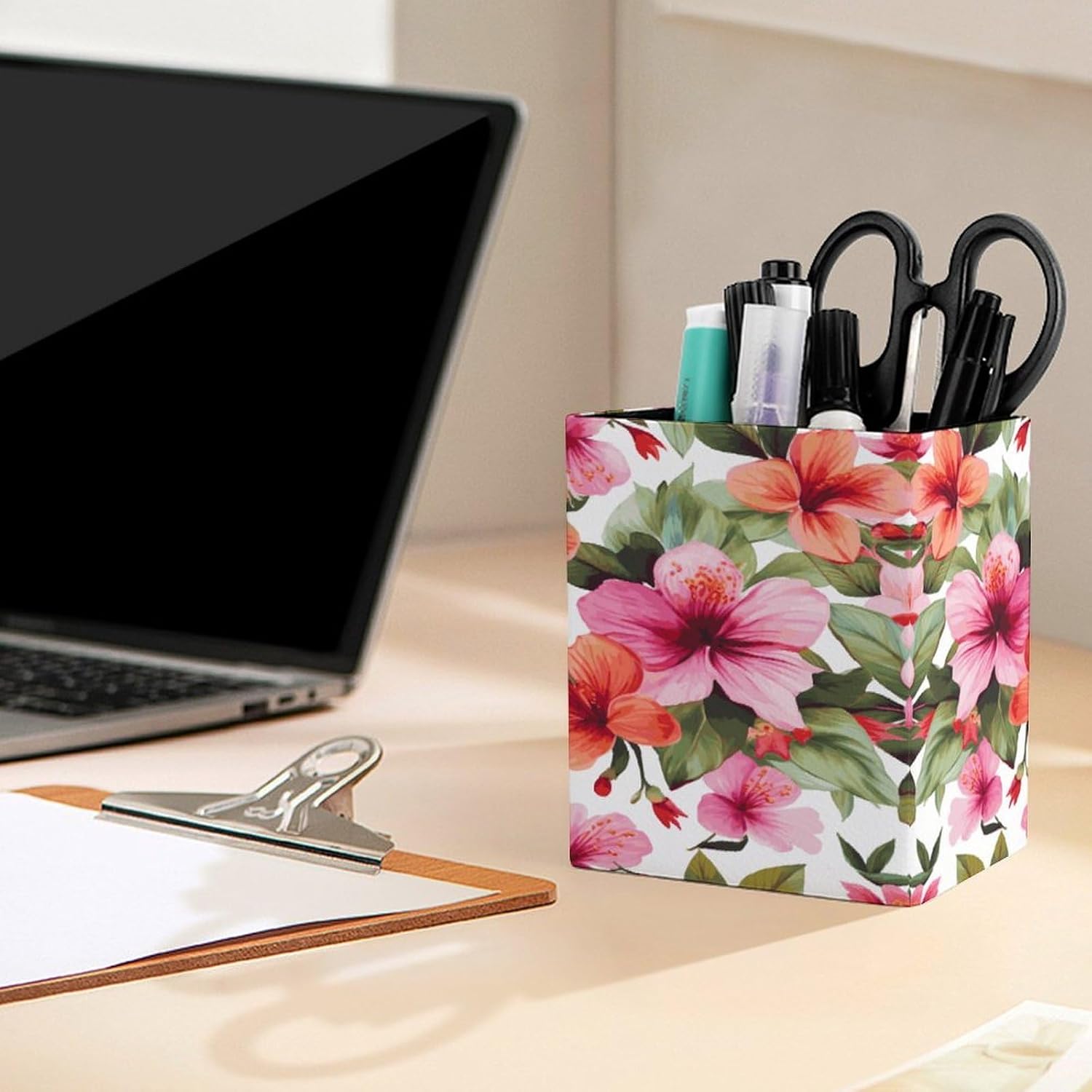 Pencil Holder for Office Supply Hawaiian Flower Desk Organizer image 5