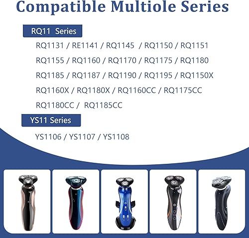 Miniatura 2 de Cabezal de afeitadora de repuesto RQ11, compatible con Philips Norelco Senso-Touch 2D 1100 Series (1150x/1160x/1170x/1180x)